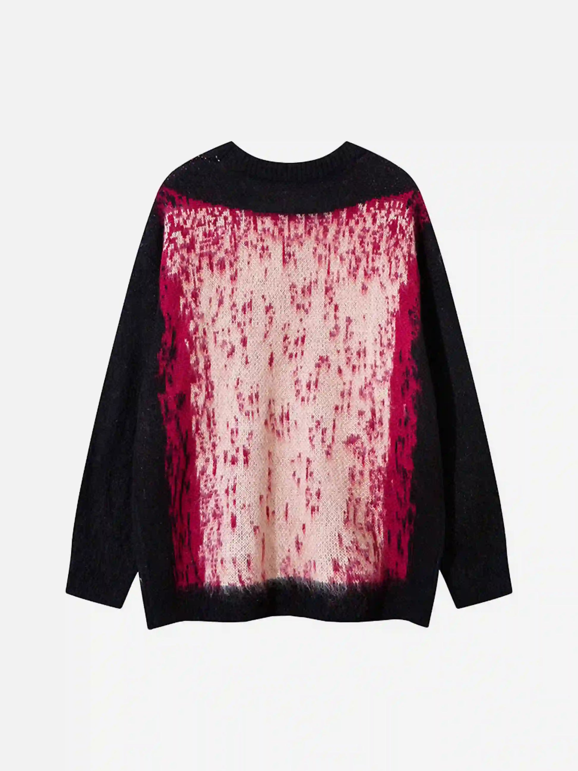 Disguisen Contrast Color Cross Sweater