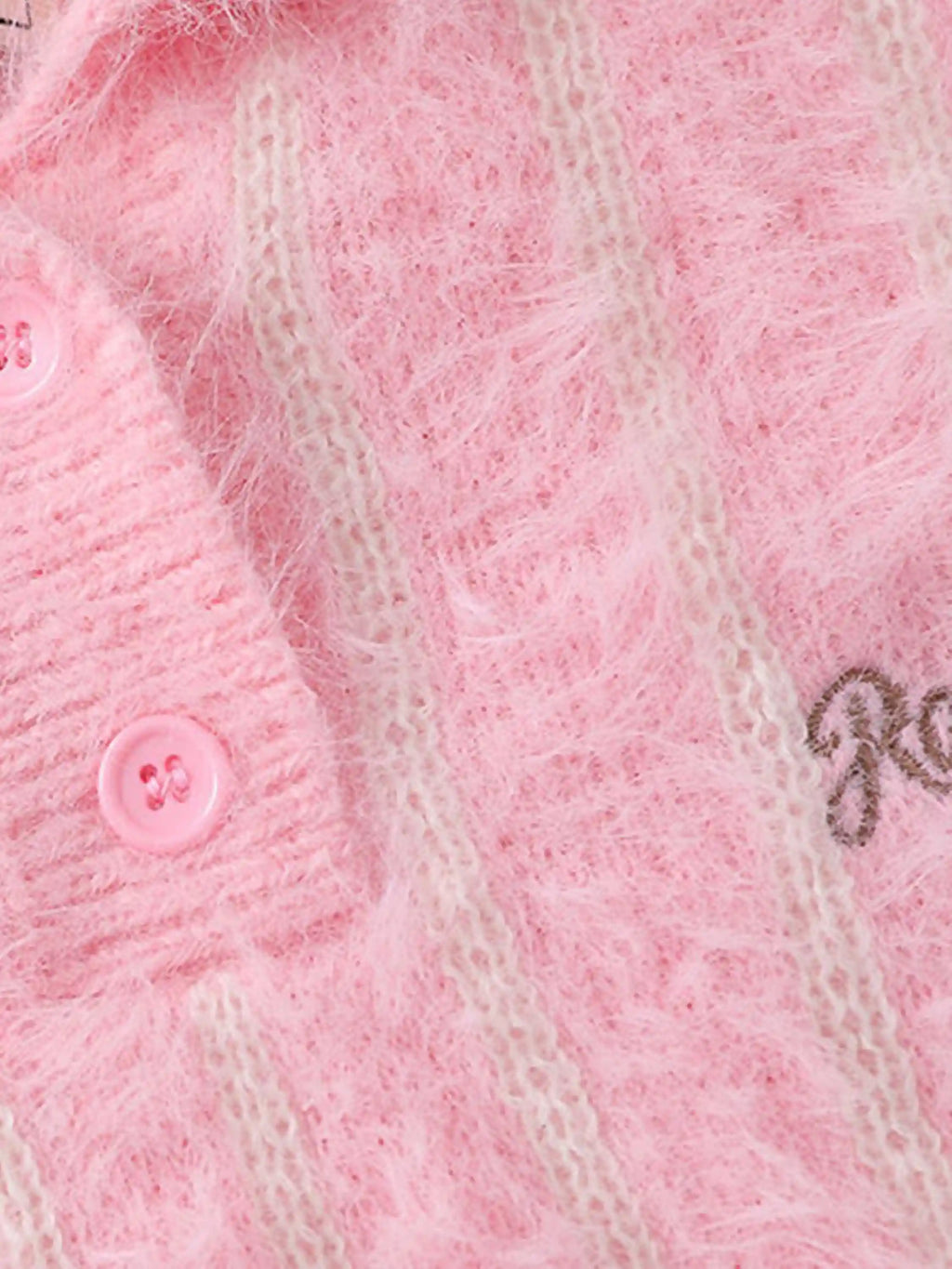 Disguisen Mohair Polo Collar Stripe Sweater