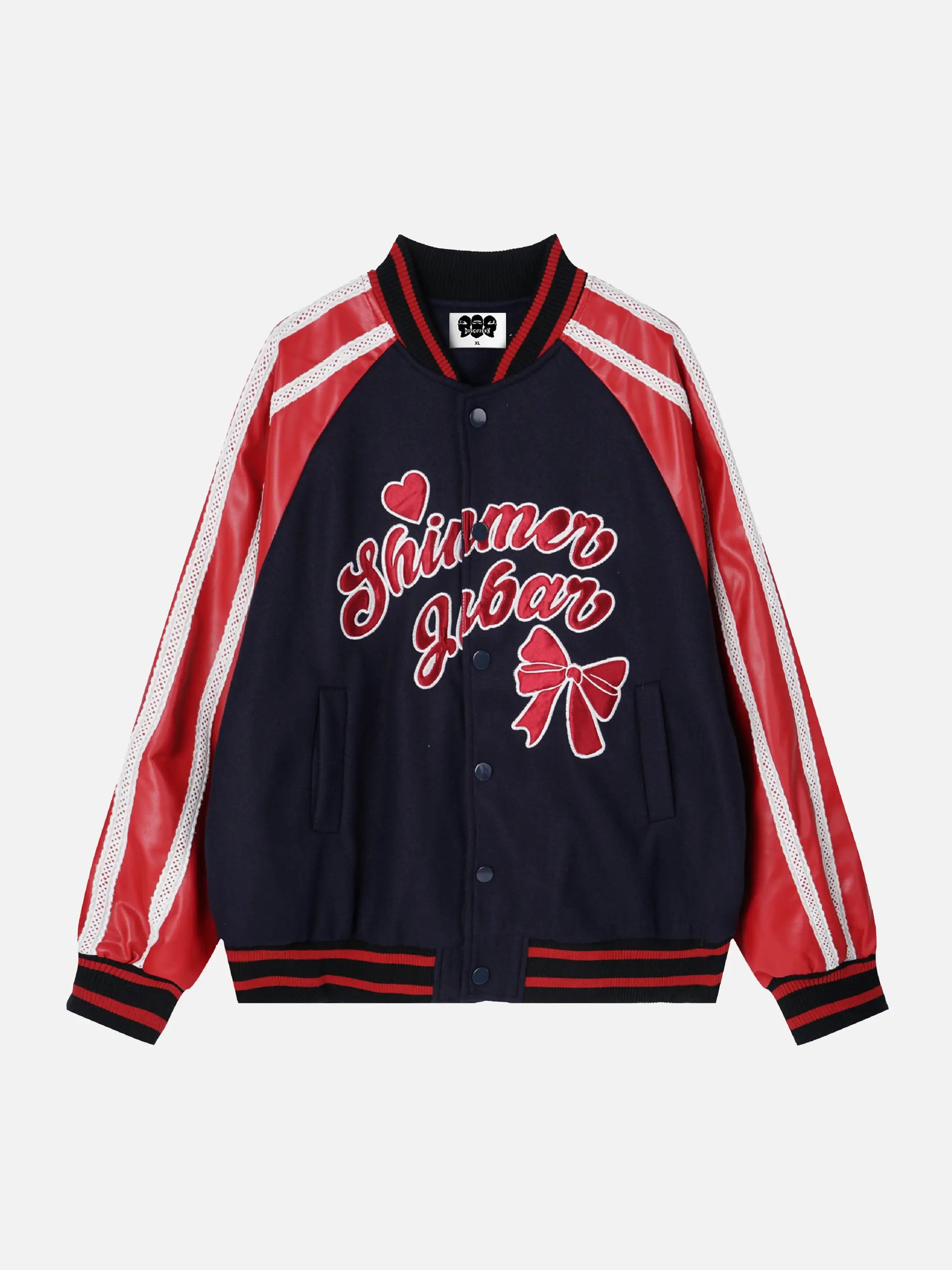 Disguisen American Retro Raglan Sleeve Contrast Jacket