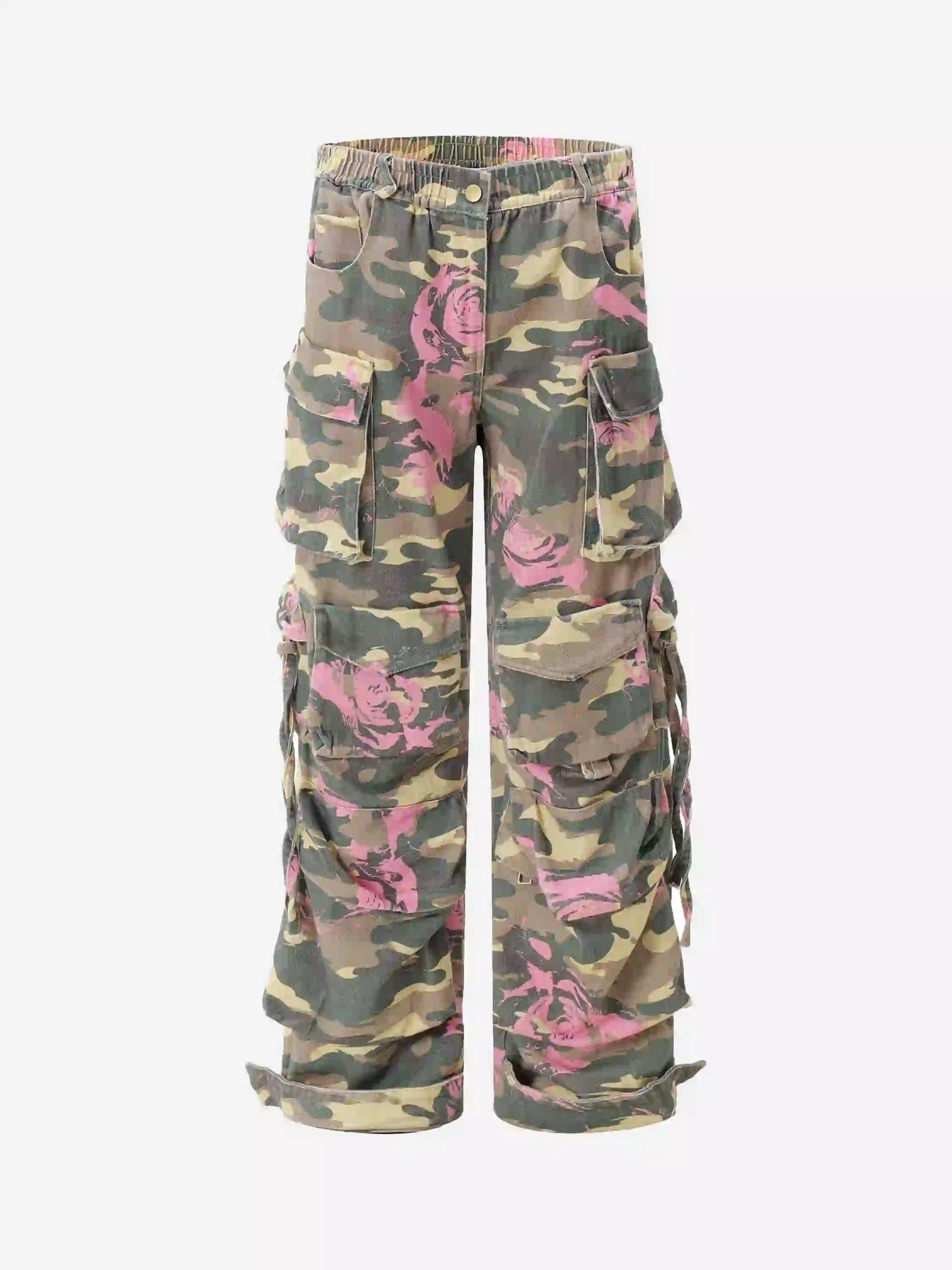 Disguisen Hip-Hop Camouflage Cargo Pants with Multi-Pockets