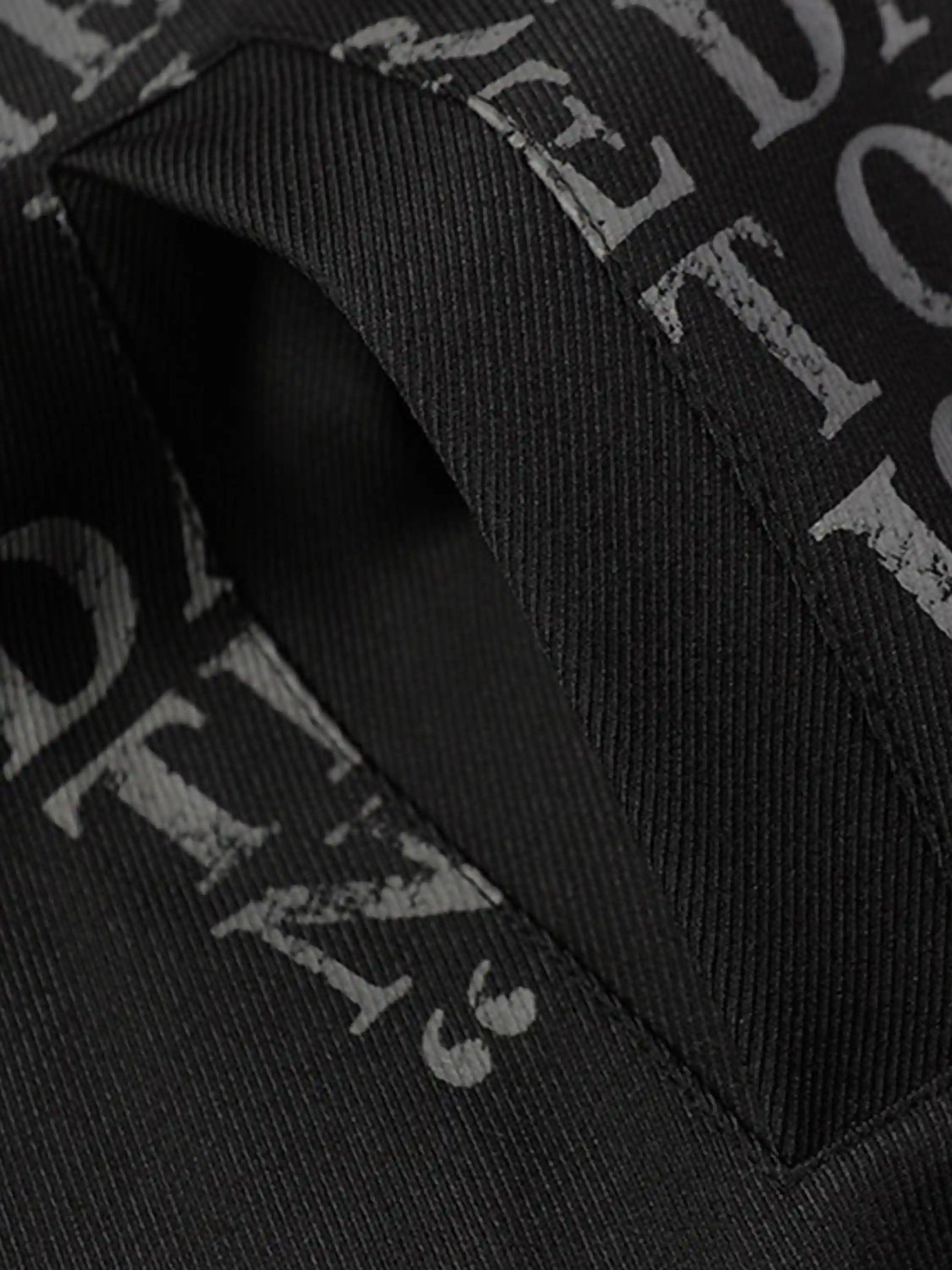 Disguisen American Retro Distressed Letter Print Jacket