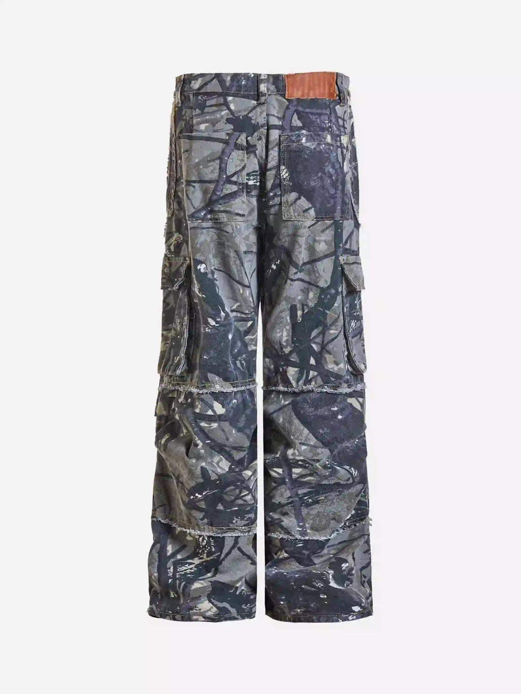 Disguisen Hip Hop Branch Camouflage Zipper Overalls