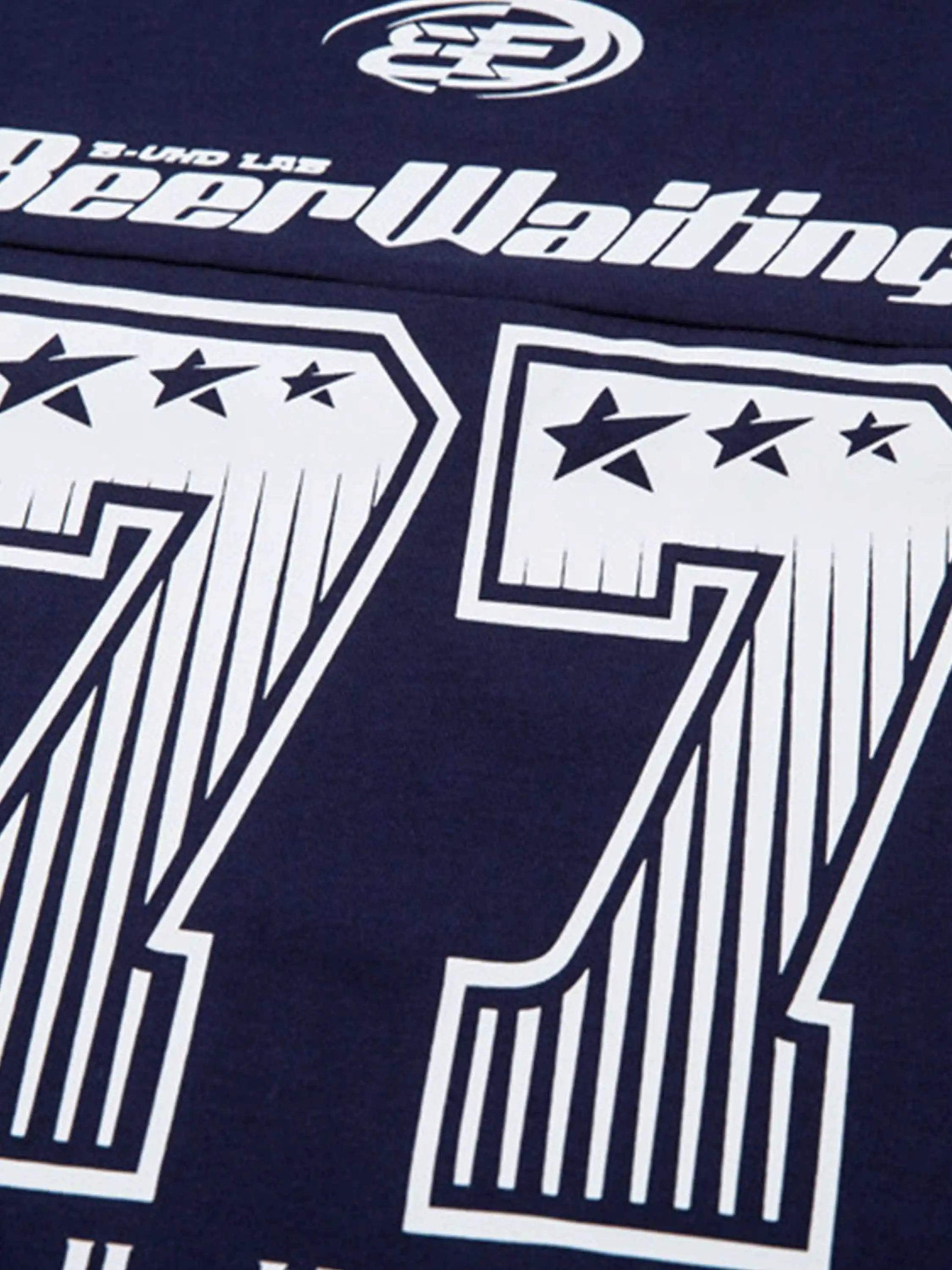 Disguisen American Retro Street Long-Sleeved Jersey T-Shirt