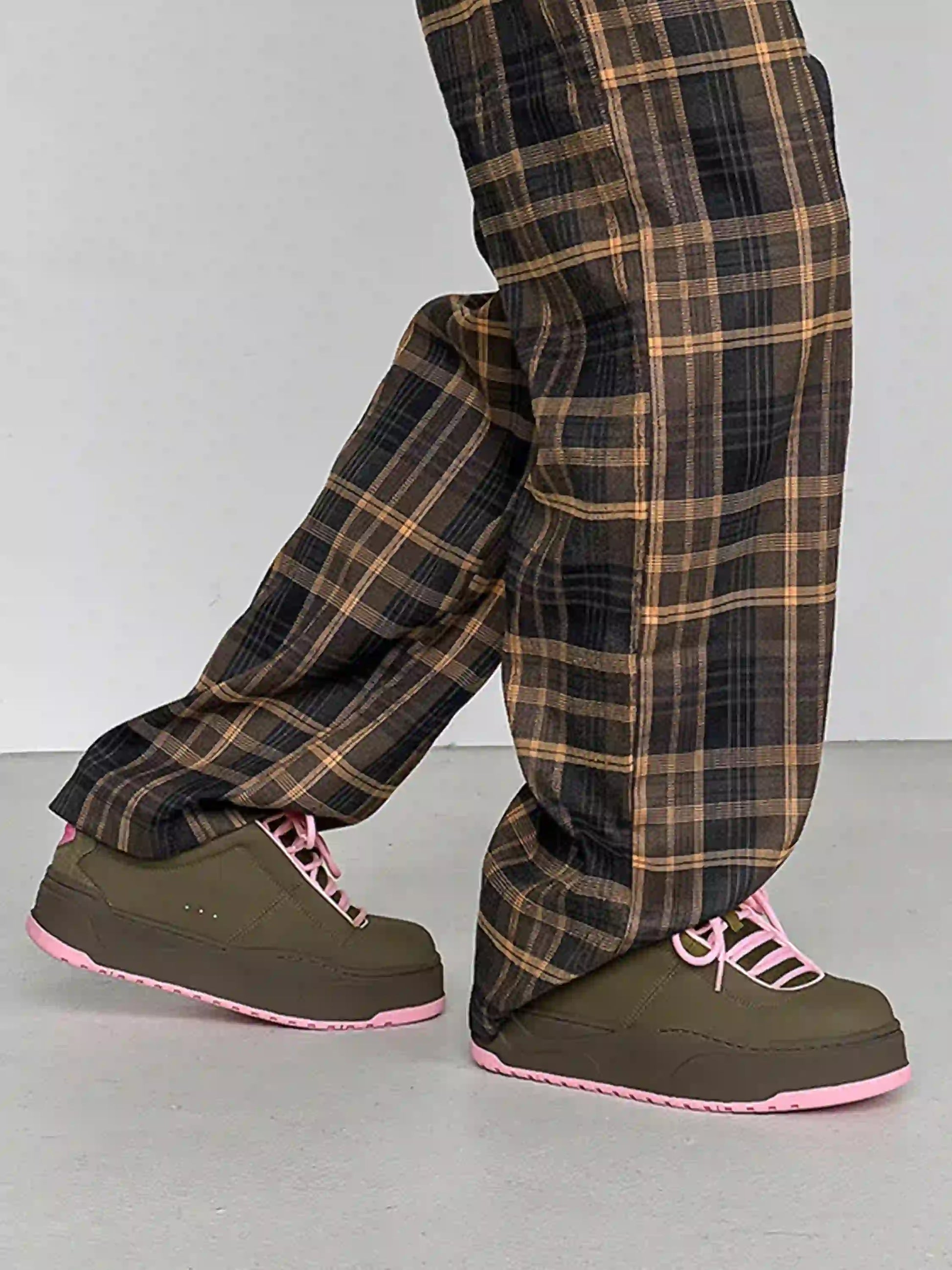 Vintage Contrast Color Chunky Shoes