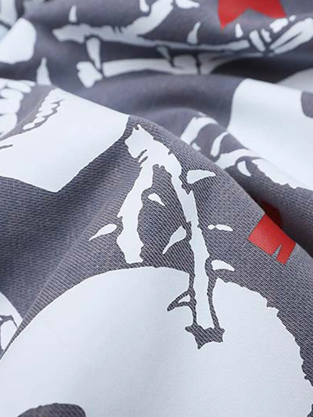 Vintage Skull Cross Print Hoodie