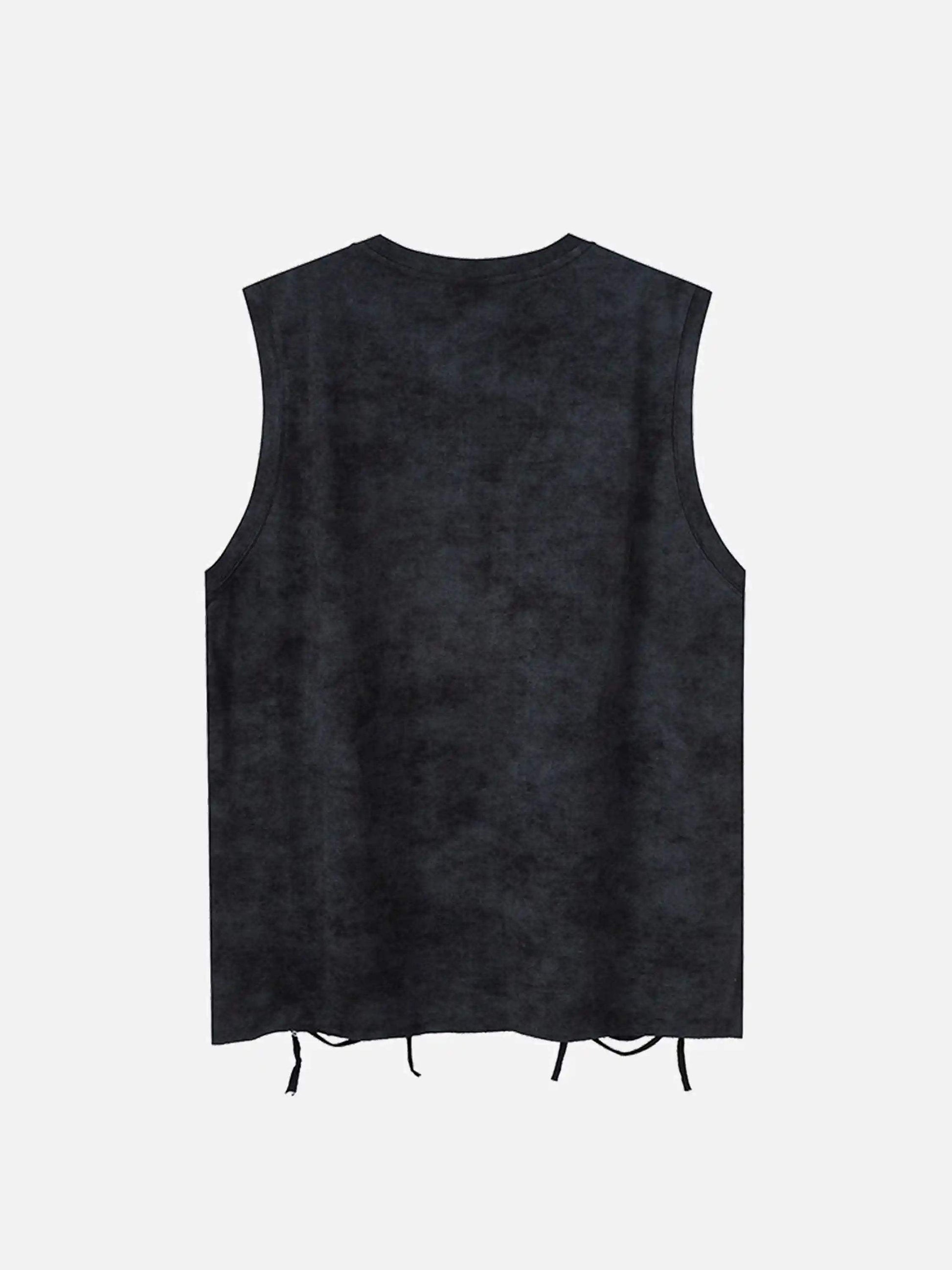 Disguisen American Street Style Ripped Sleeveless Vest