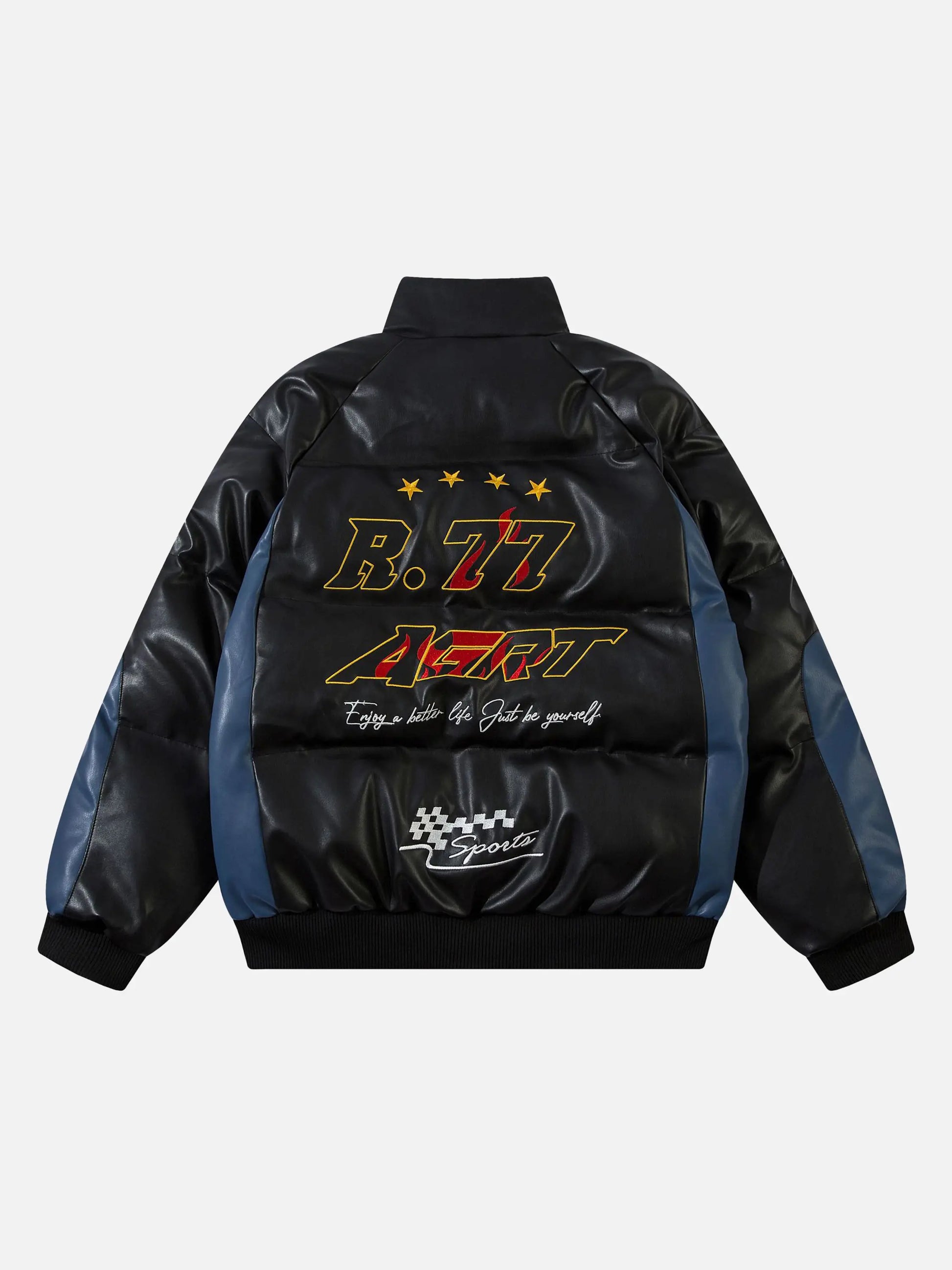 Disguisen American Retro Flame Embroidered Coat
