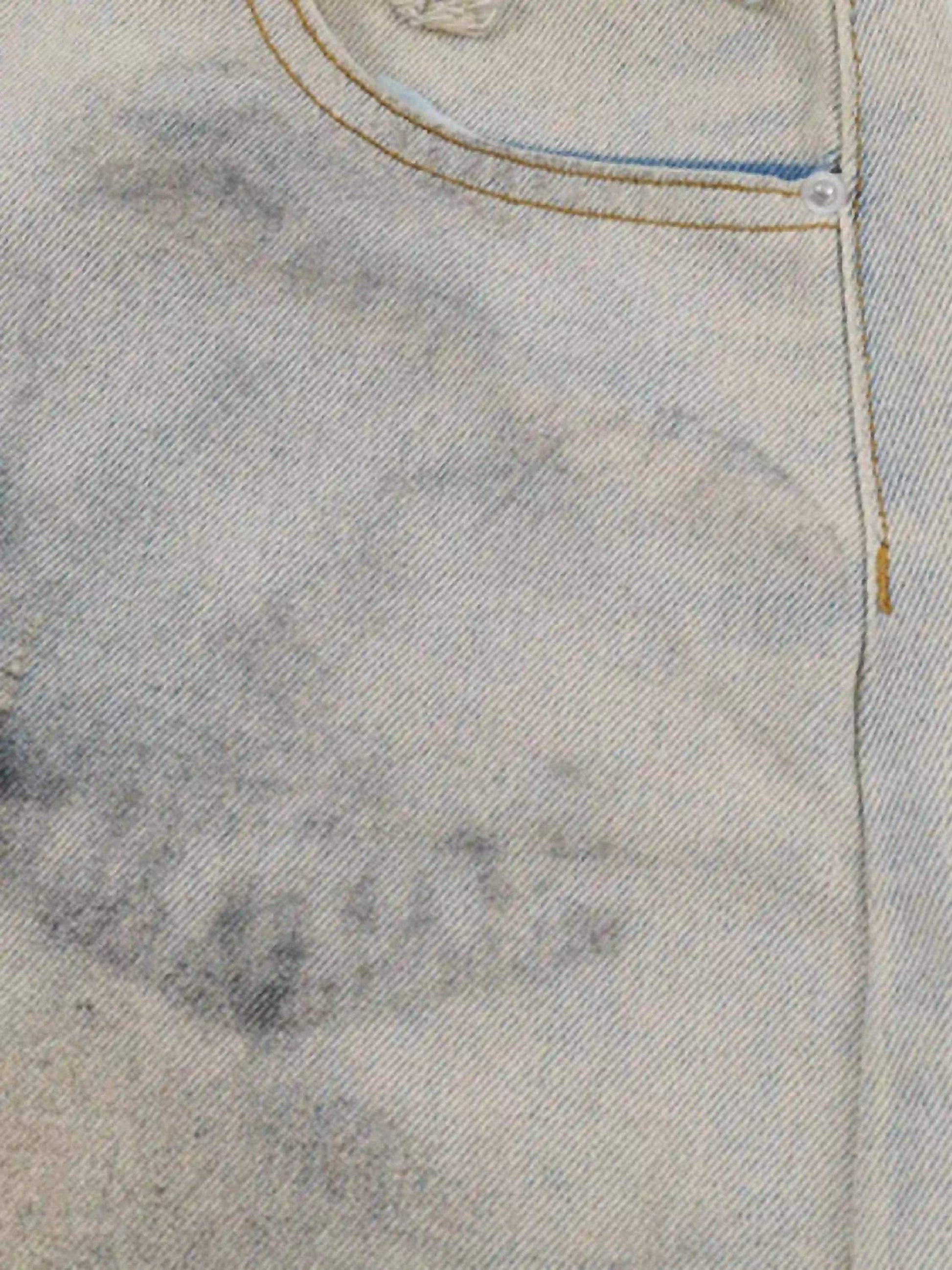 Disguisen High Street Yellow Mud Dyed Denim Shorts