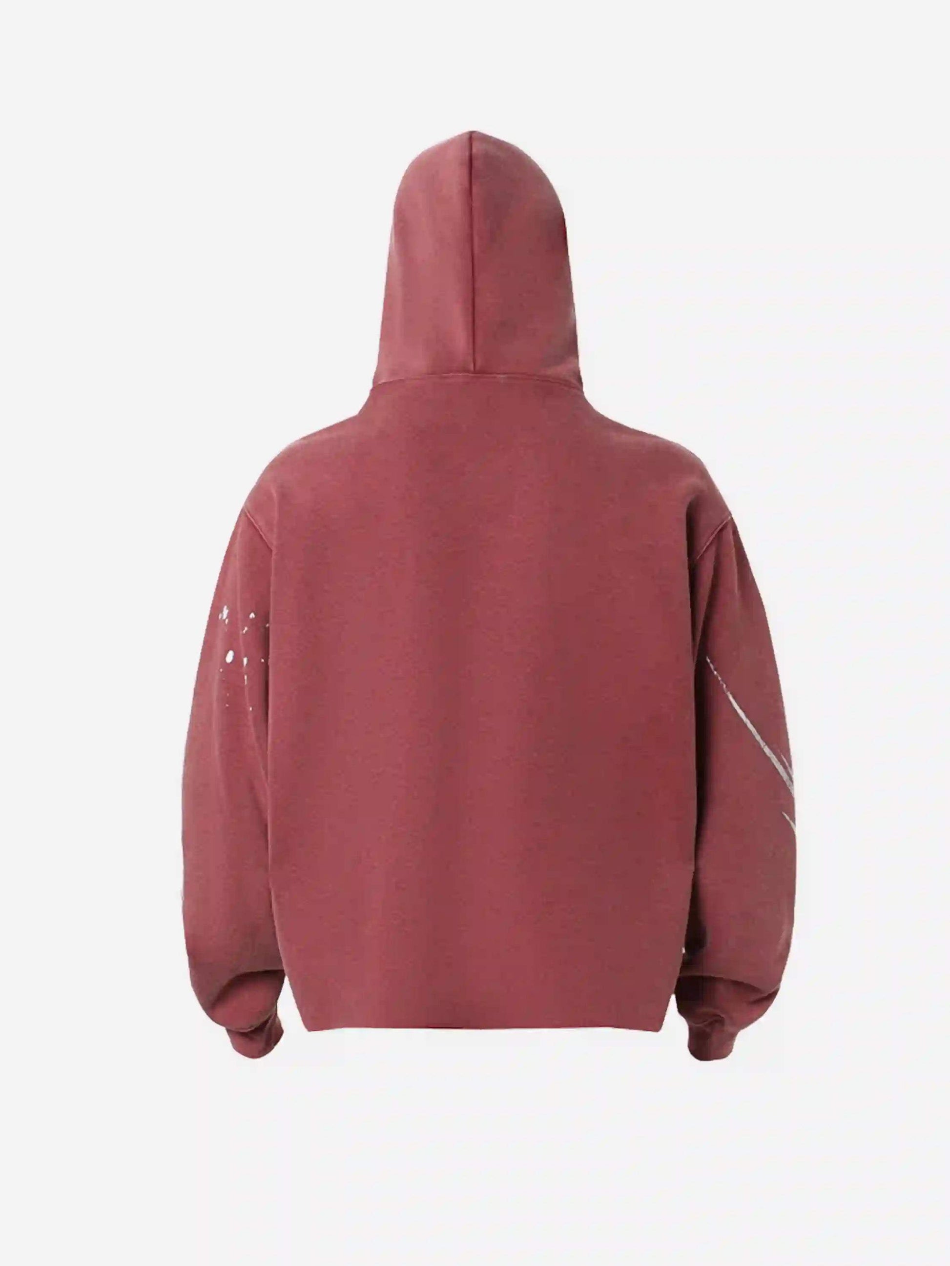 Disguisen American Hip-Hop Graffiti Distressed Hooded Hoodie