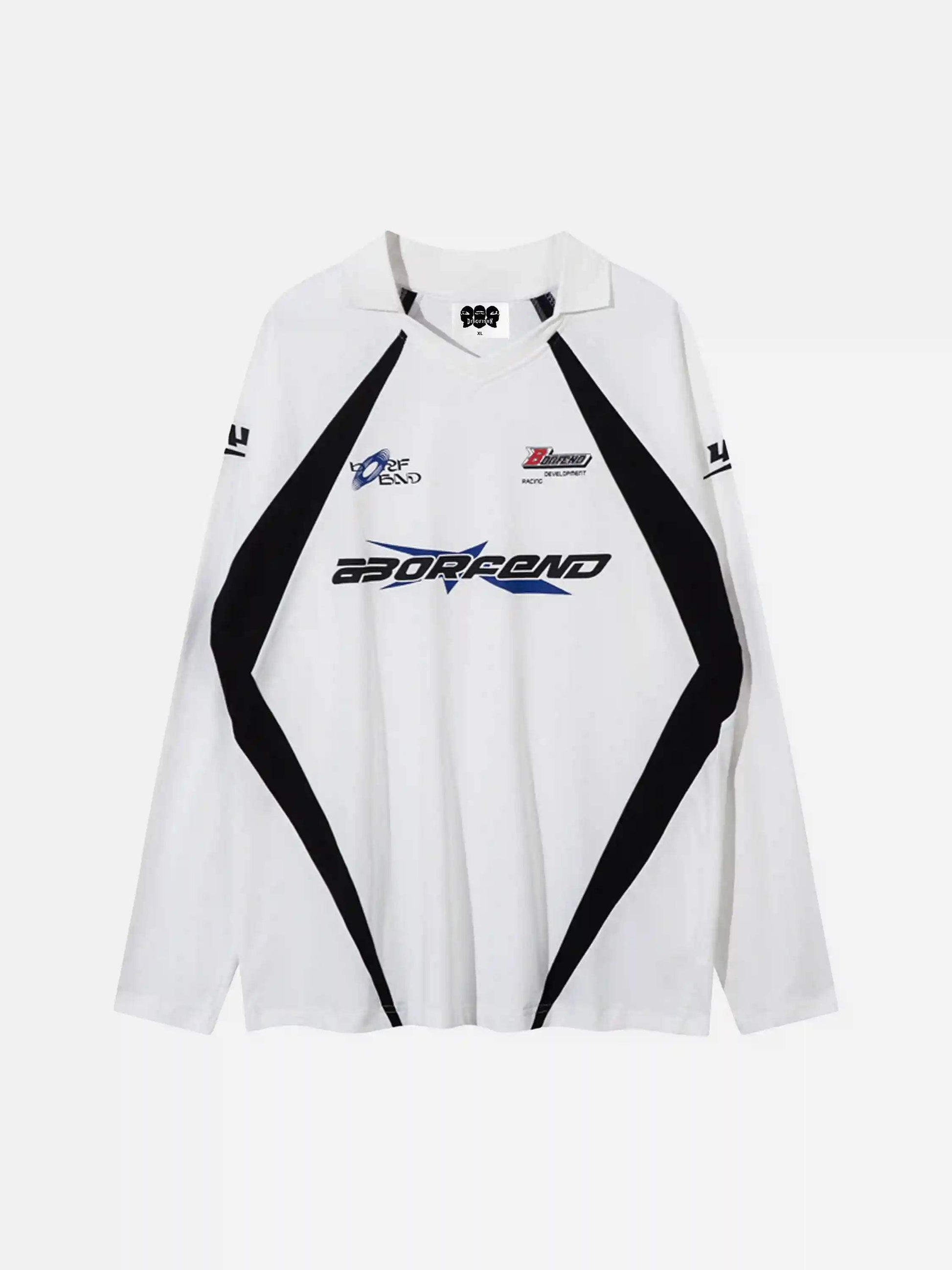 Disguisen Bockore Hip-Hop Lapel Long-Sleeved T-Shirt