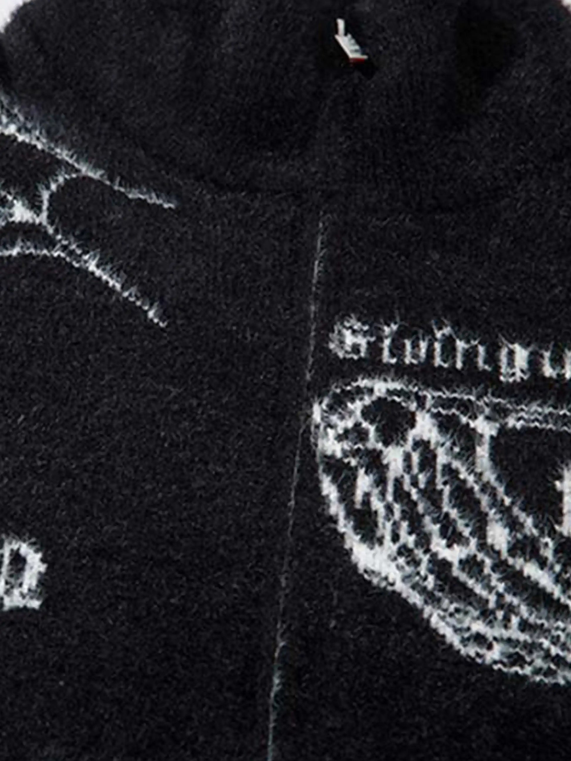 Cross Heart Butterfly Jacquard Cardigan