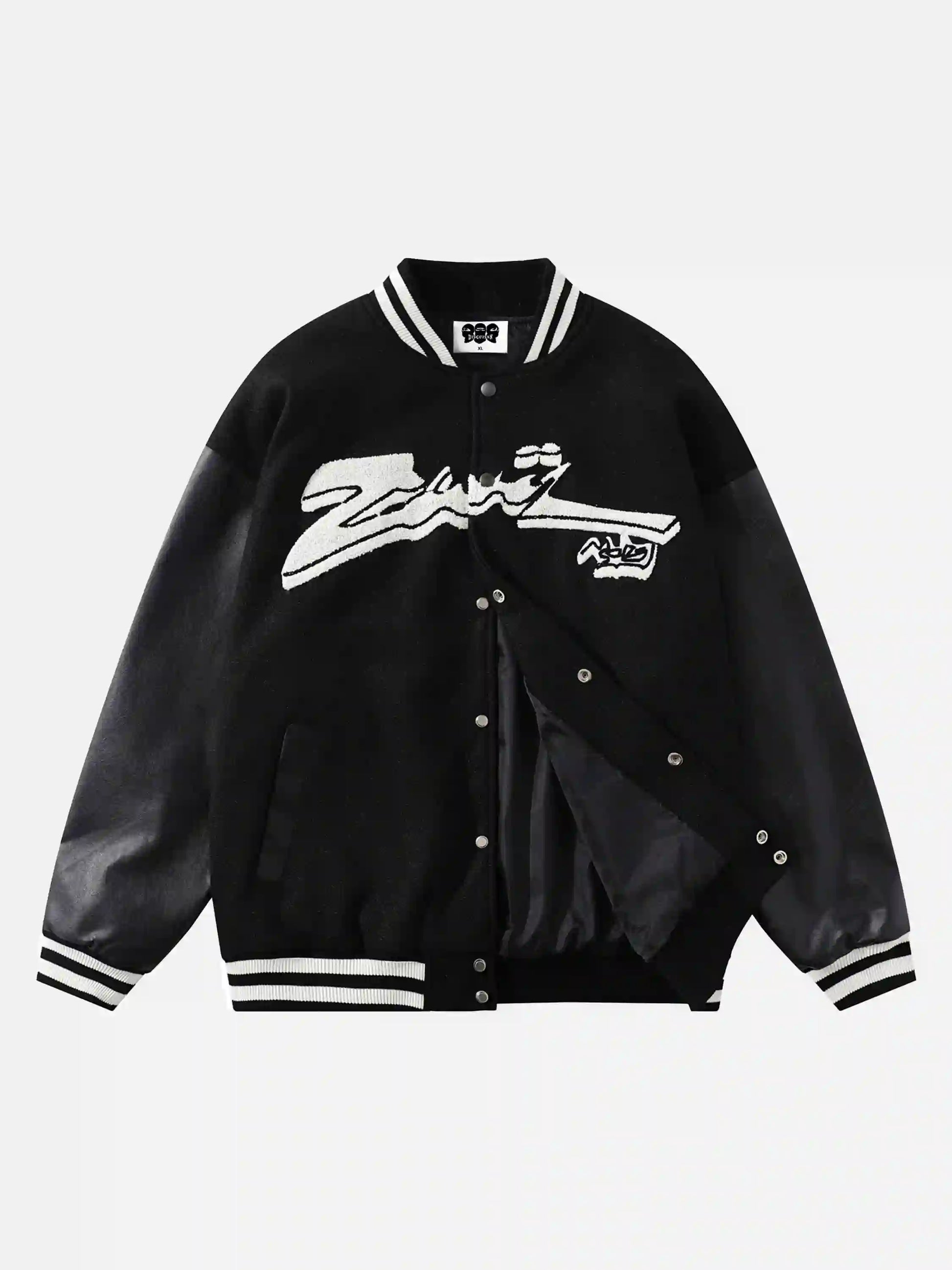 Disguisen Flocking Embroidery Baseball Jacket