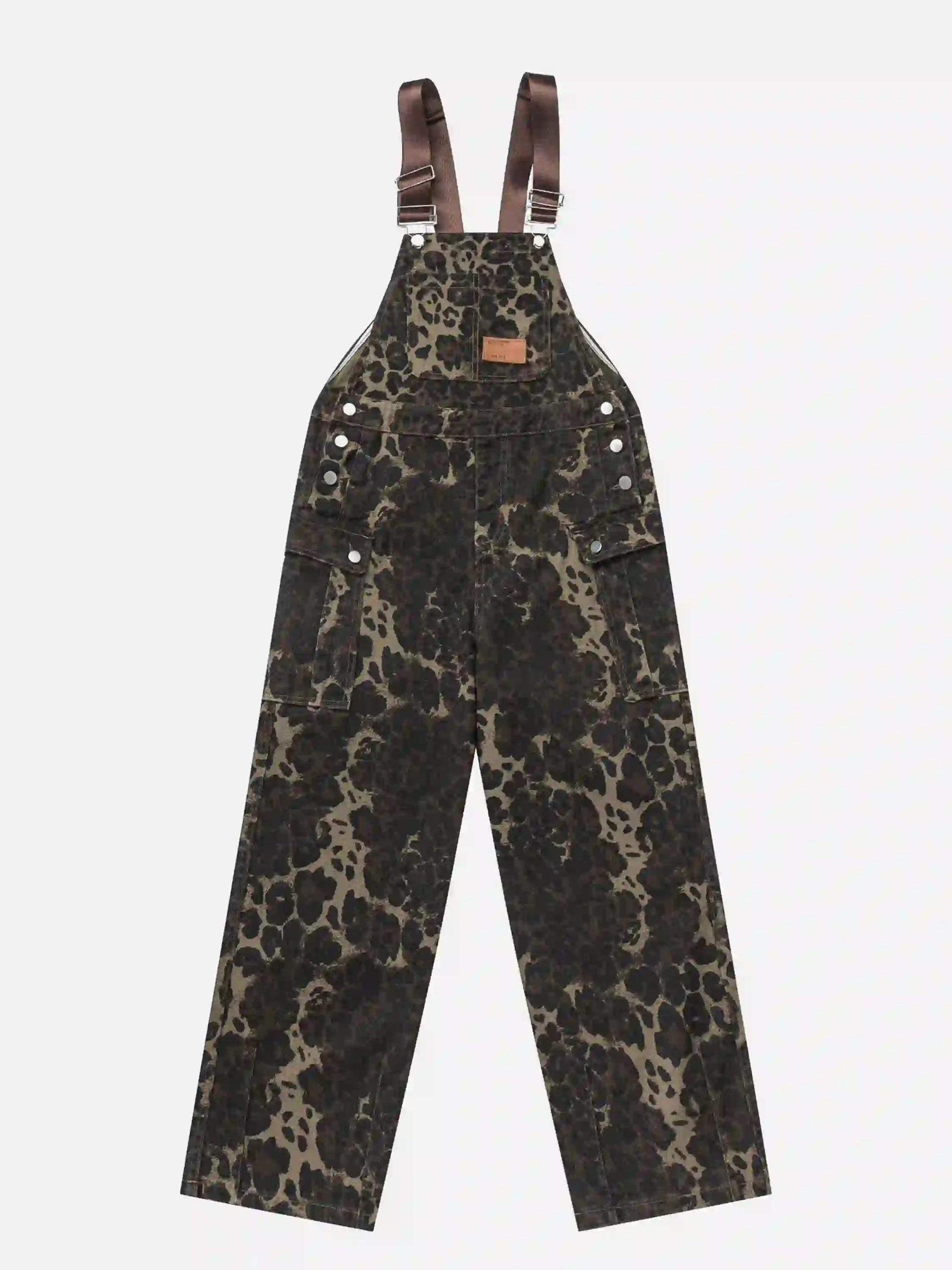 Disguisen Street Leopard Print Overalls