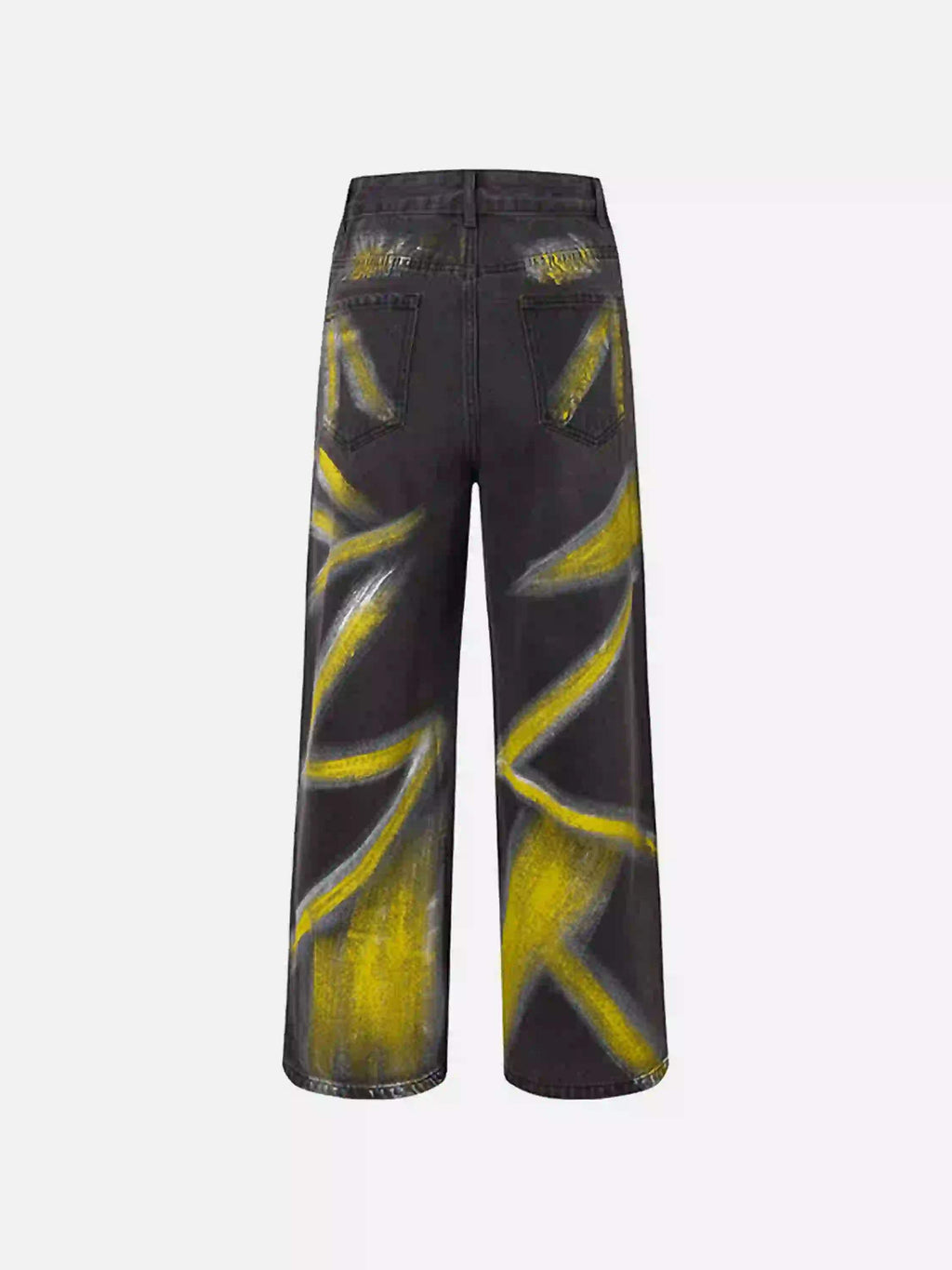 Disguisen Street Jeans dritti sporchi dipinti a mano