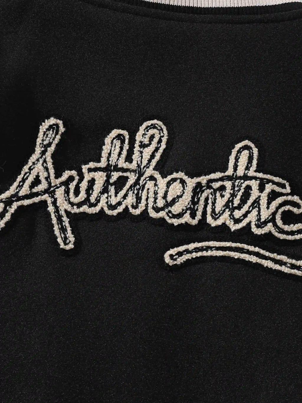 Skull Sickle Embroidered PU Splicing Jacket