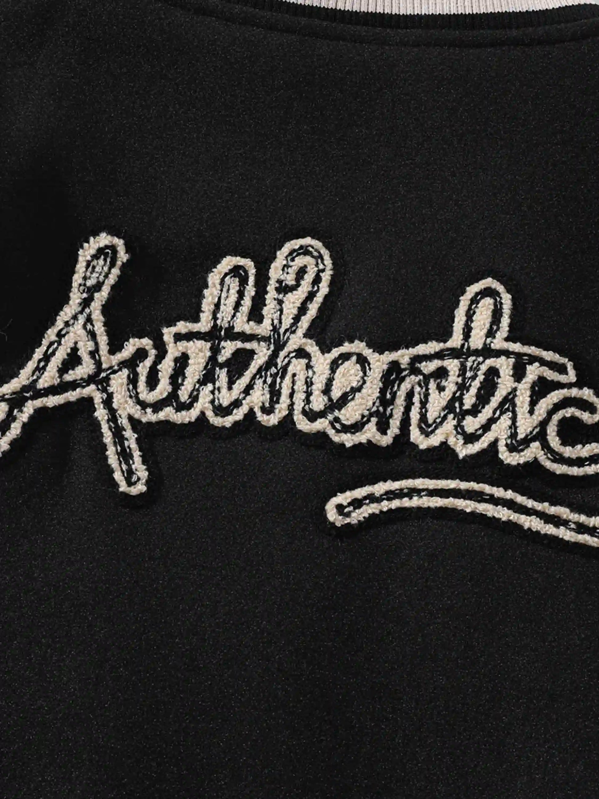 Skull Sickle Embroidered PU Splicing Jacket