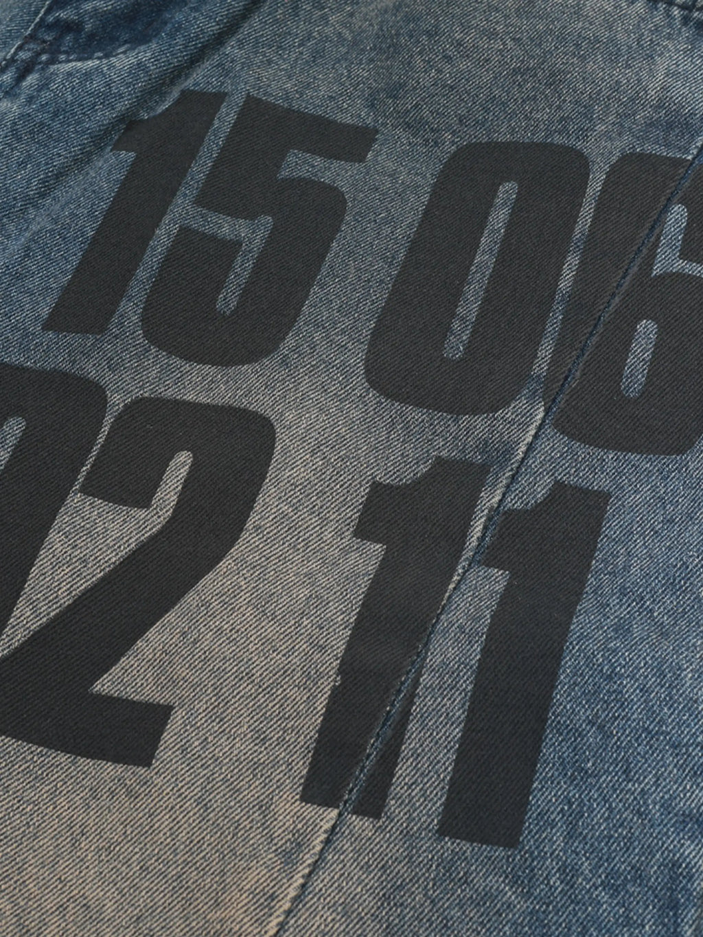 Vintage Number Print Jeans