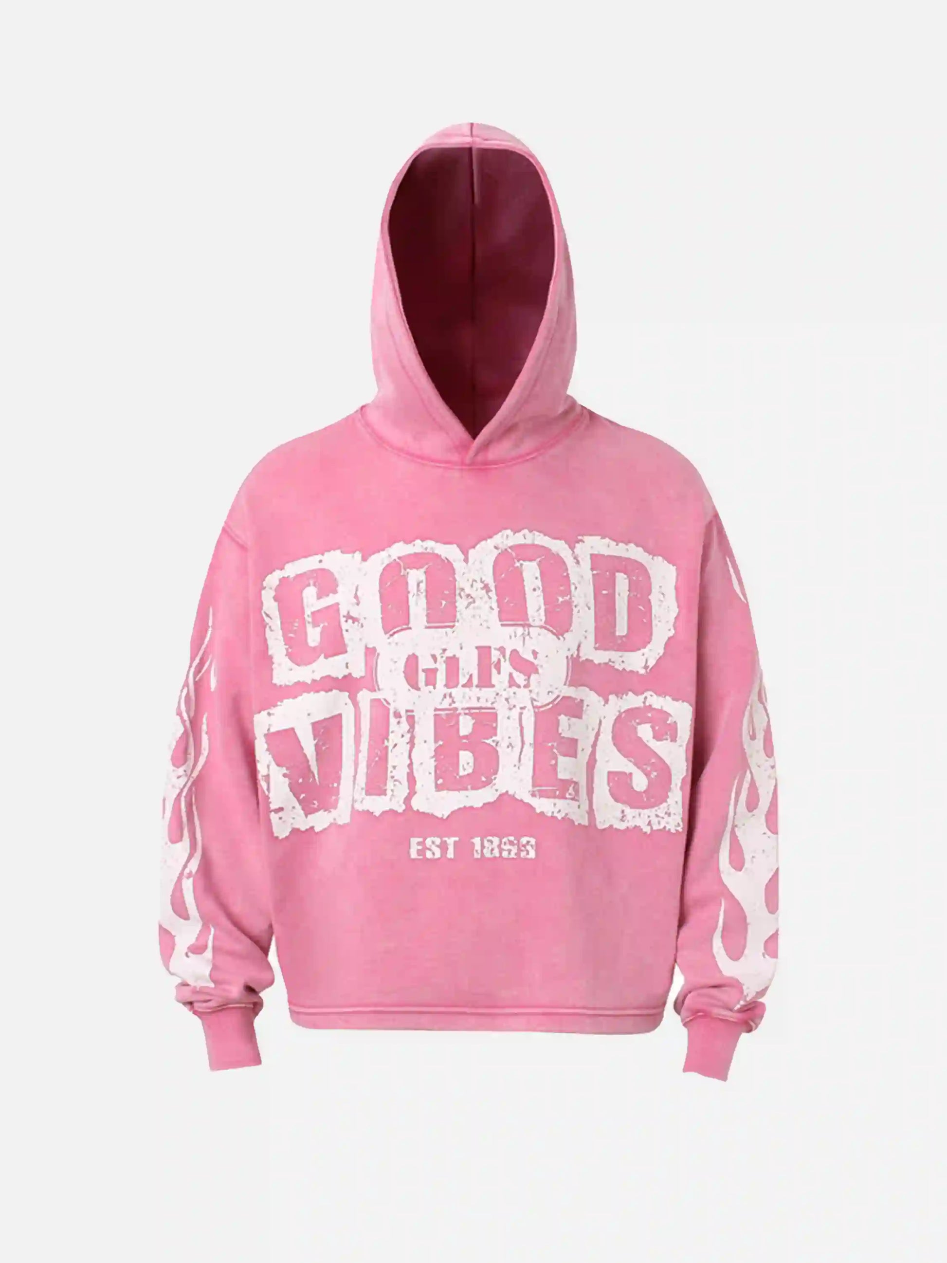 Disguisen Vintage Washed Letter Print Hoodie