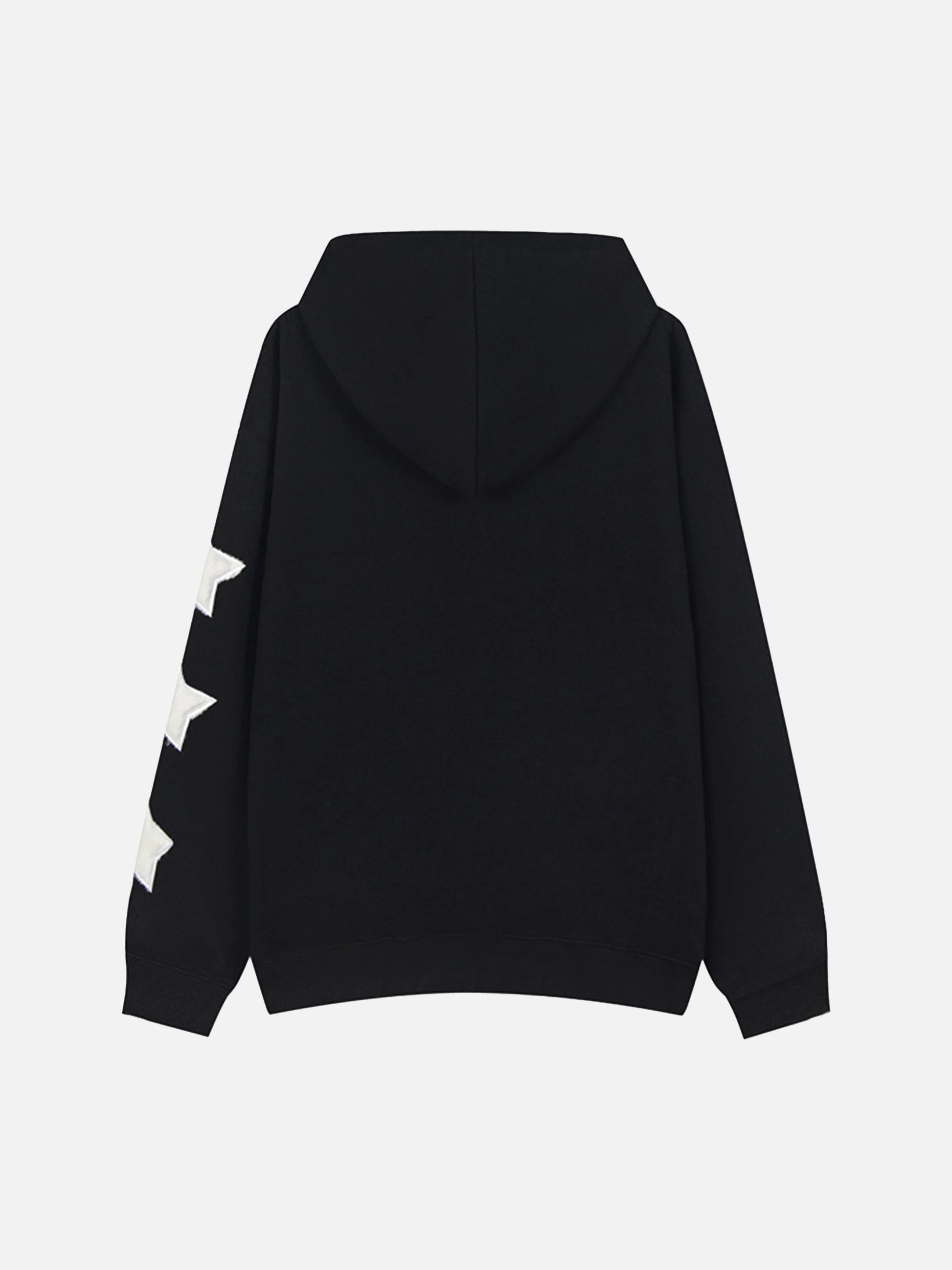 Letter Printed Fleece Hoodie