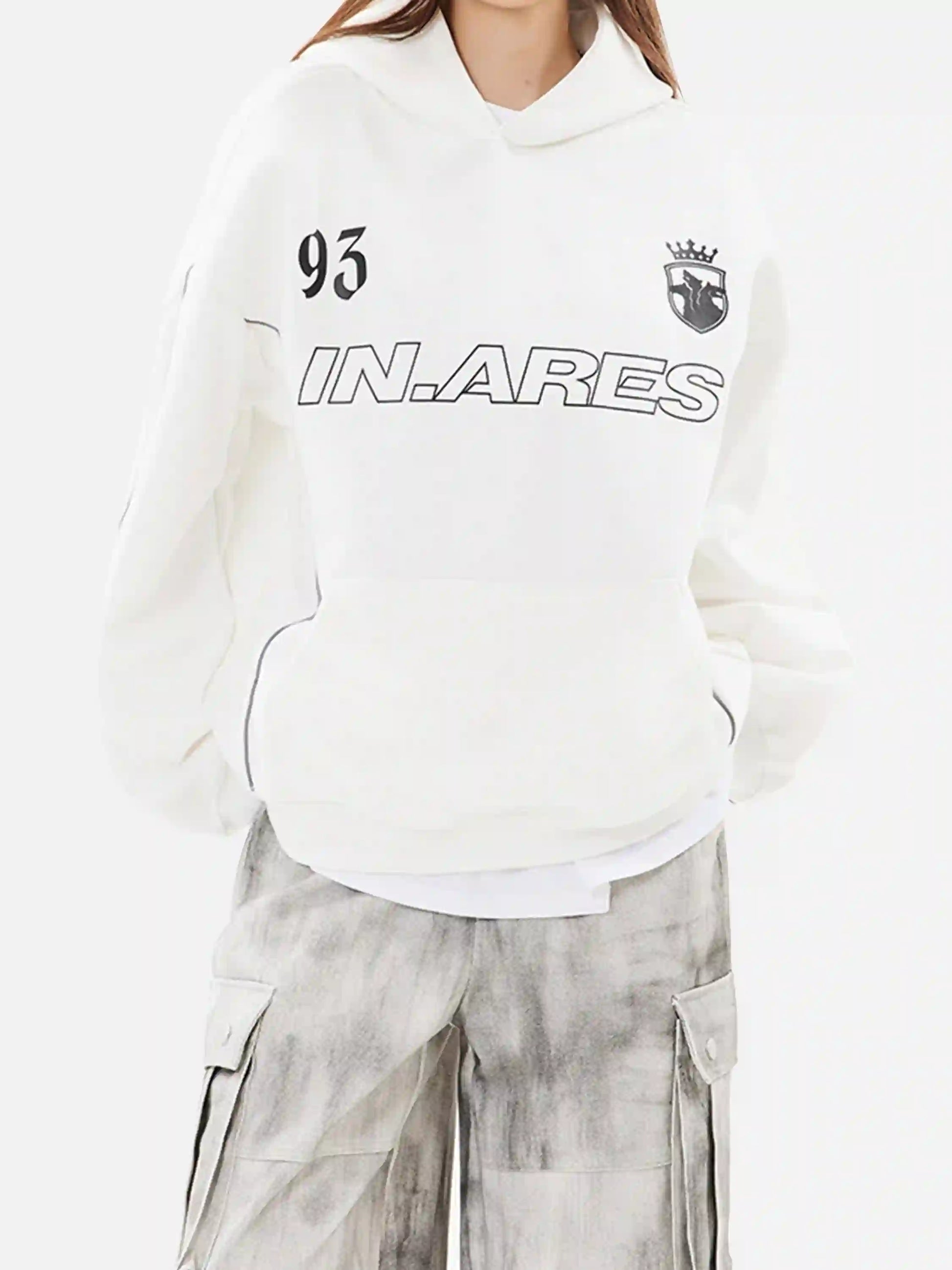 Disguisen Letter Print Line Design Hoodie
