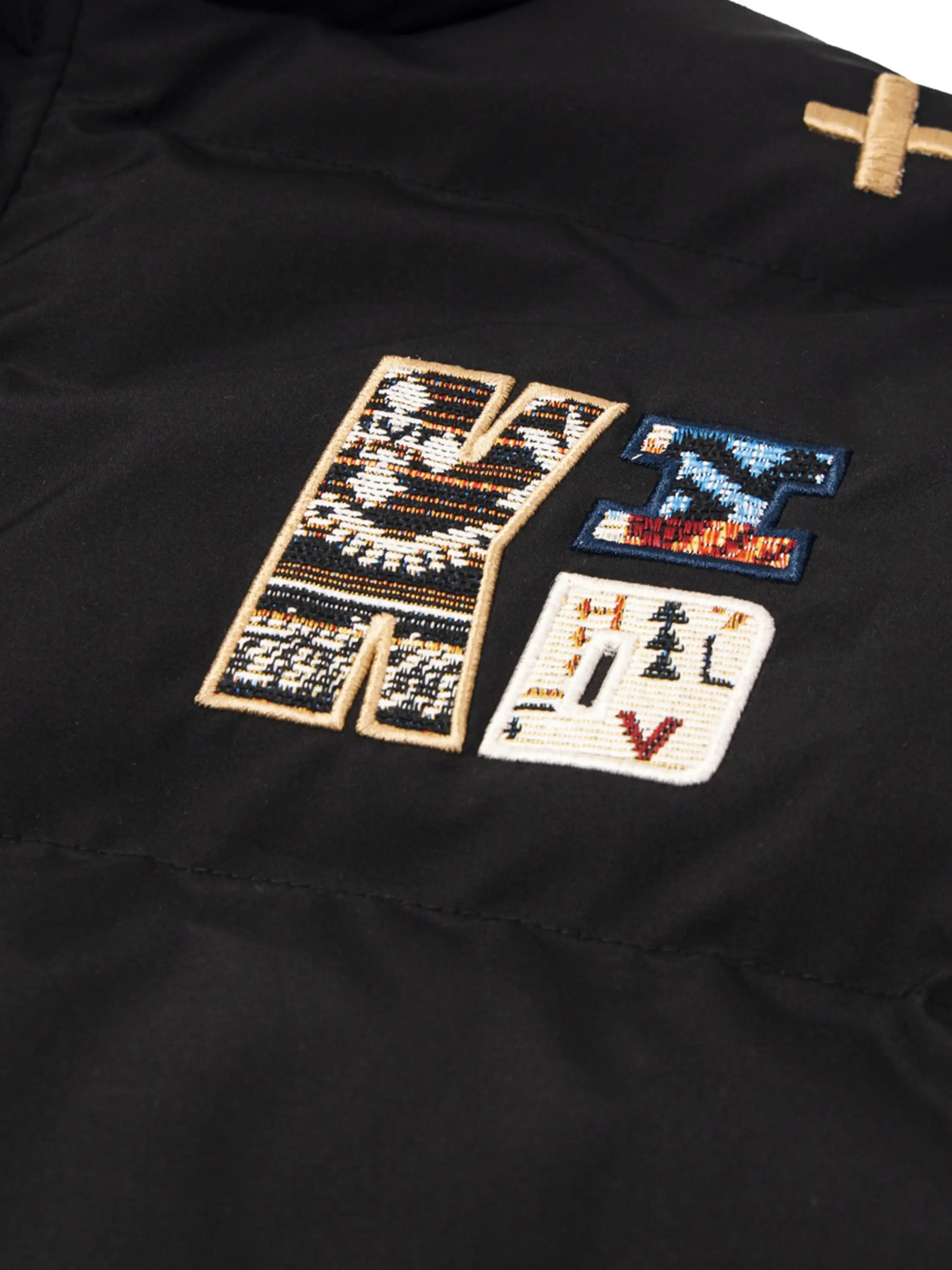 Pixel Embroidery Stand-collar Coat