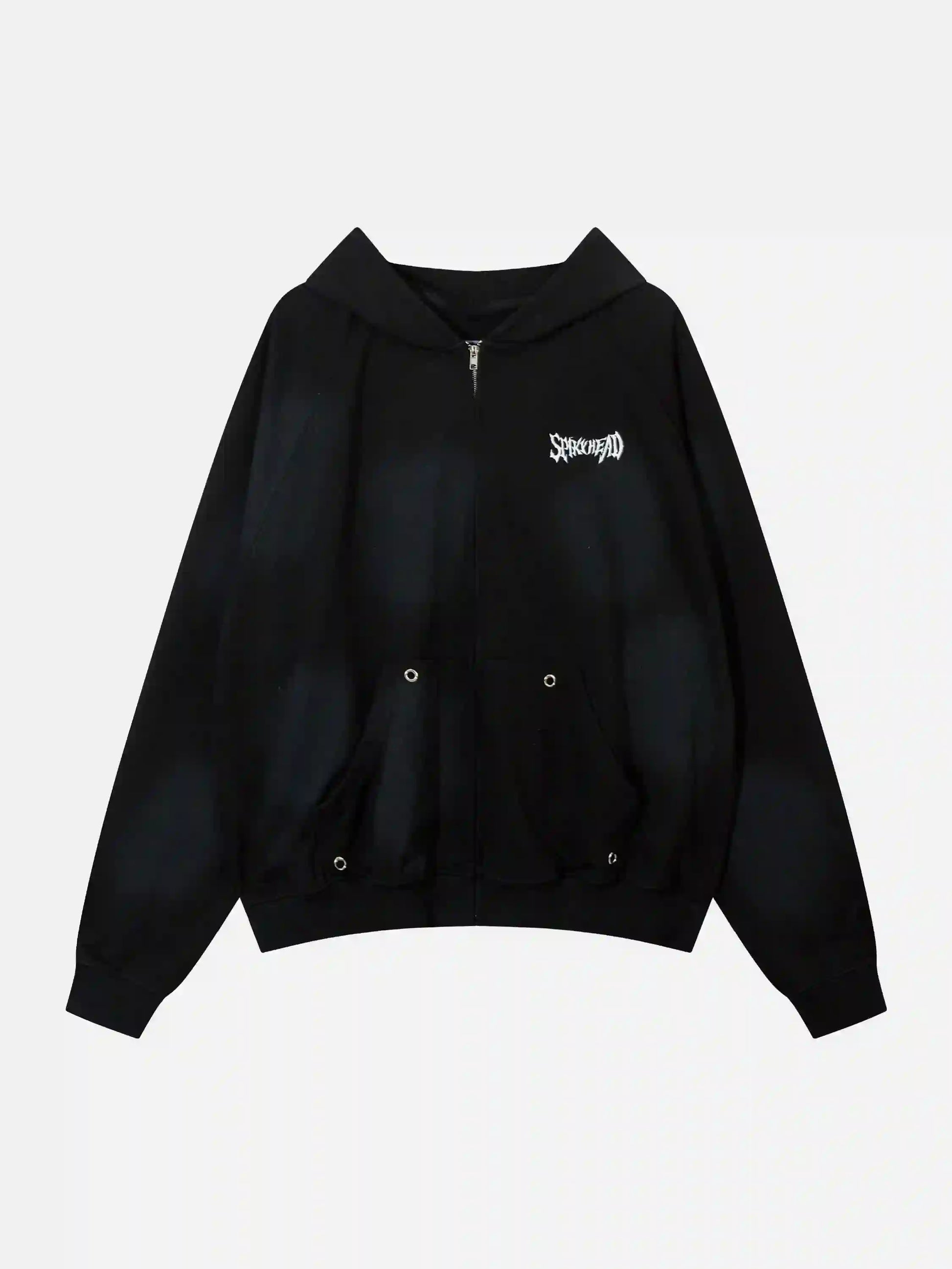 Disguisen Embroidery Spots Zip-up Hoodie