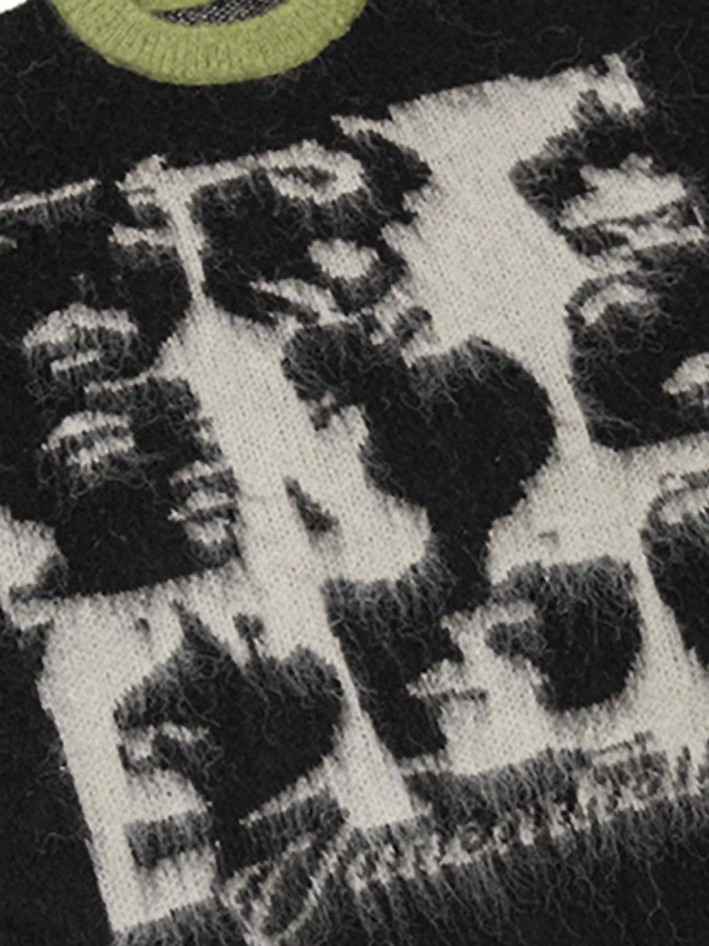 Disguisen Facial Pattern Mohair Sweater