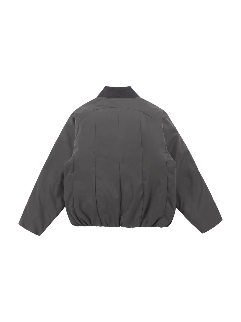 Simple Pleated Zip-Up Jacket