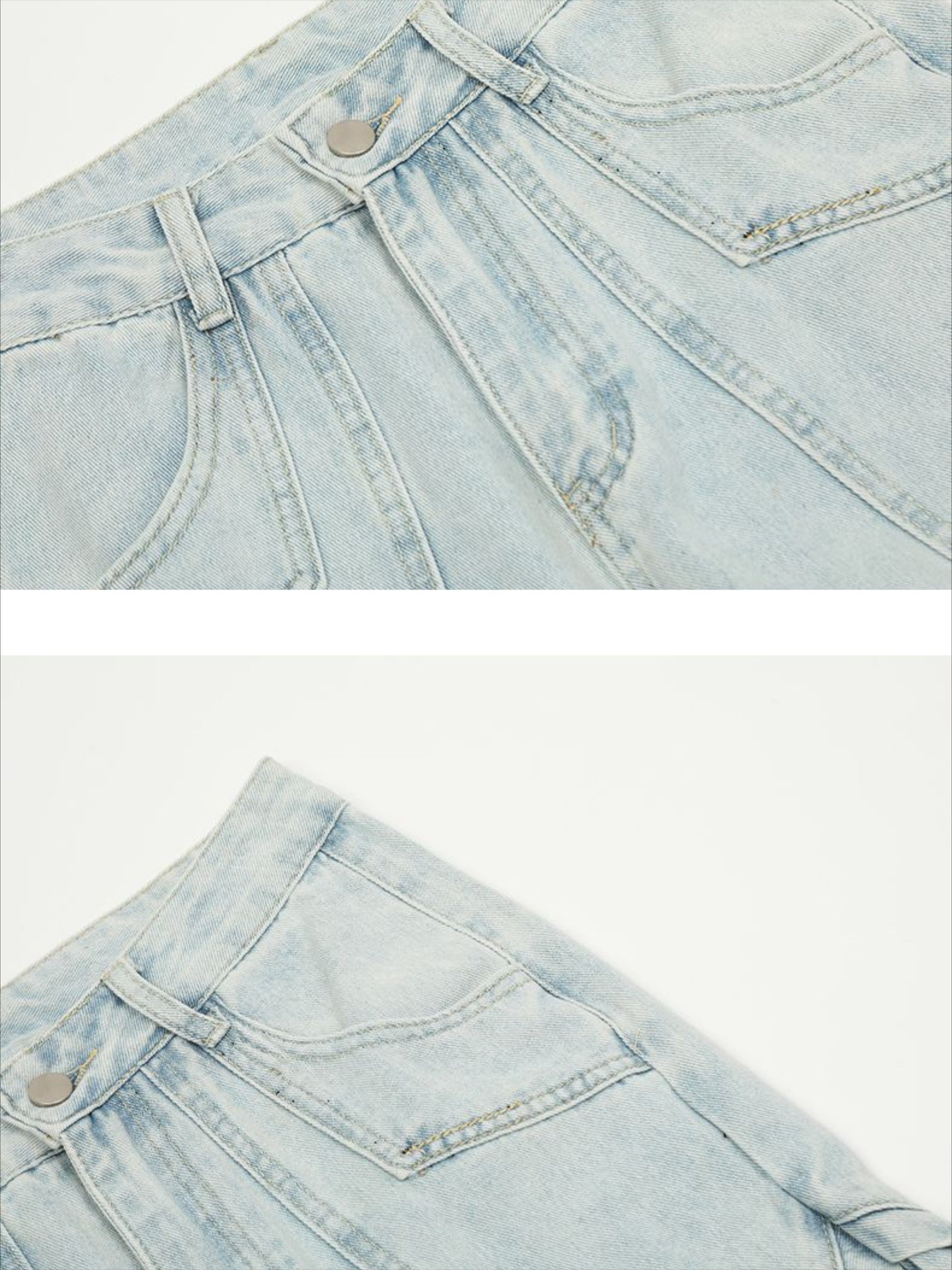 Vintage Deconstructed Straight Jeans