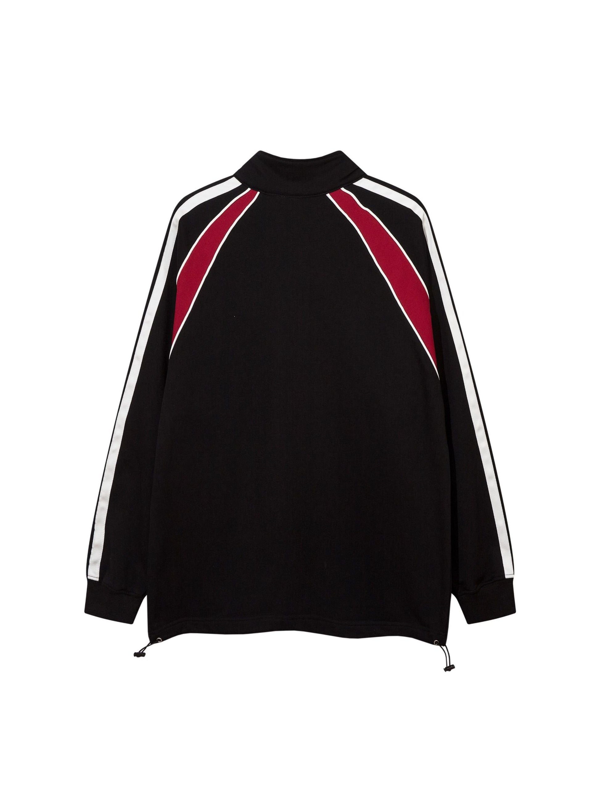 Retro Color-block Racing Sweatshirt