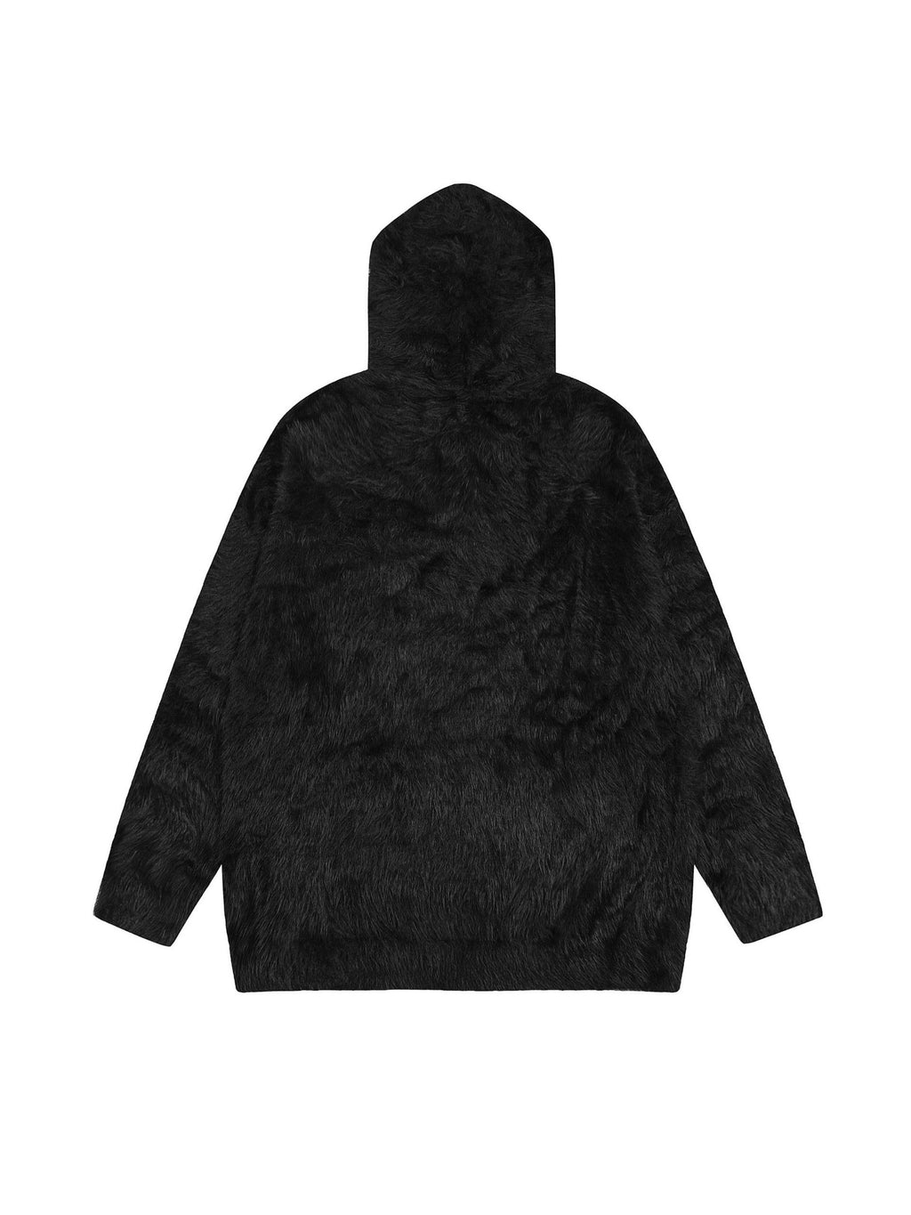 Vintage Lettering Seahorse Fur Hoodie