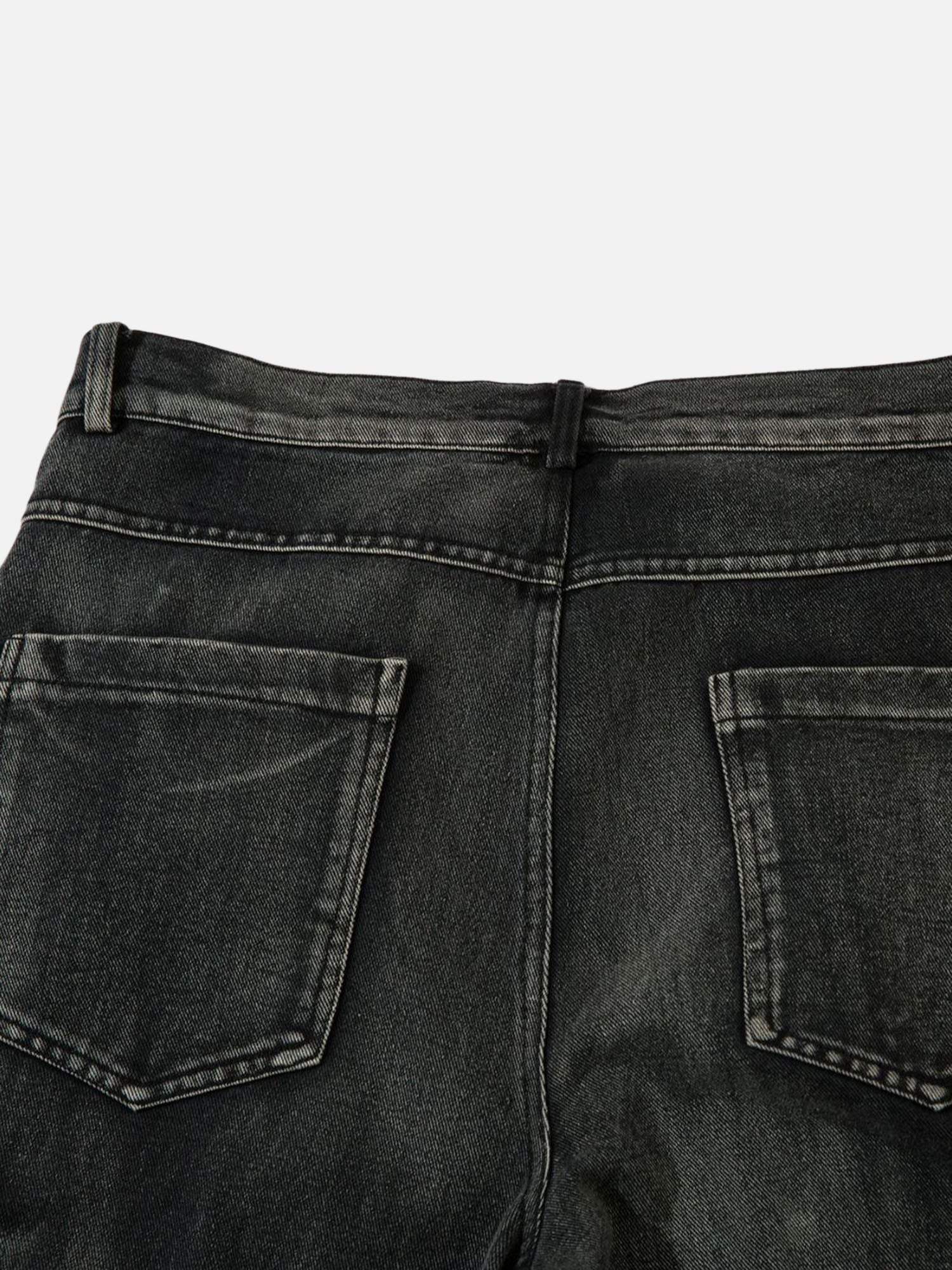 Disguisen High Street VIBE Heavy Embroidery Loose Wide Leg Hip-Hop Jeans
