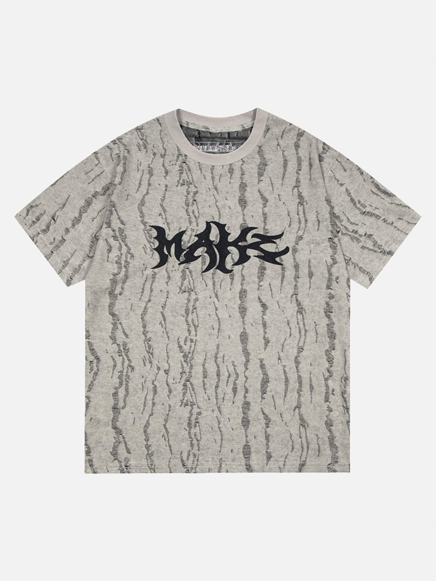 Disguisen High Street Wasteland  Gothic Letter Embroidery T-shirt