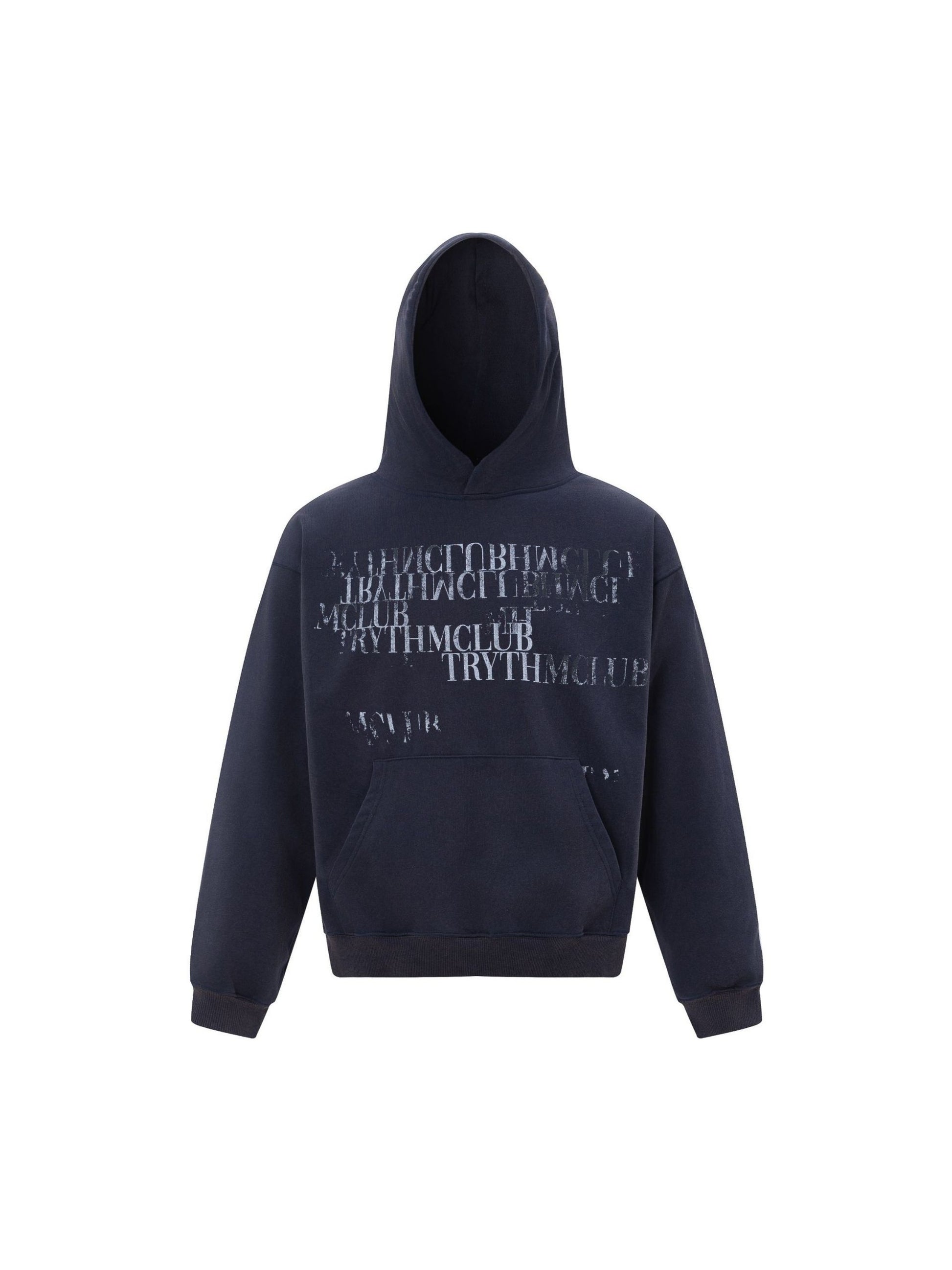 Vintage Gradient Slogan Letters Print Hoodie