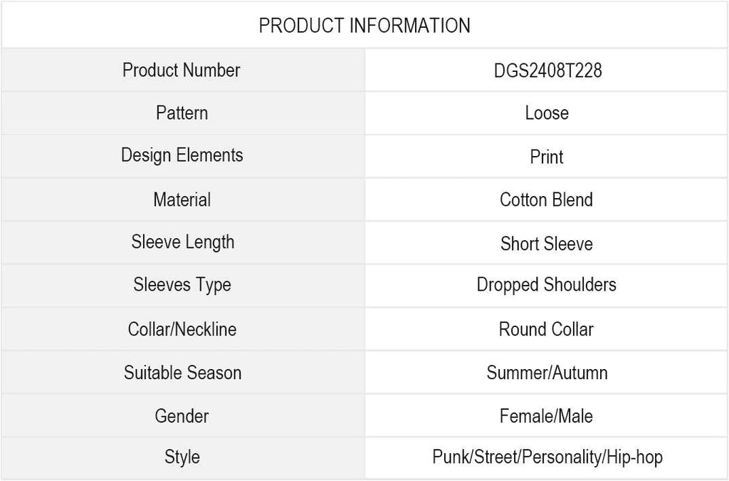 Disguisen American Retro Creative Skull Flower T-shirt