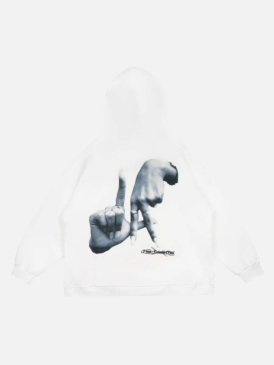 Disguisen Gesture Print Hoodie-1019