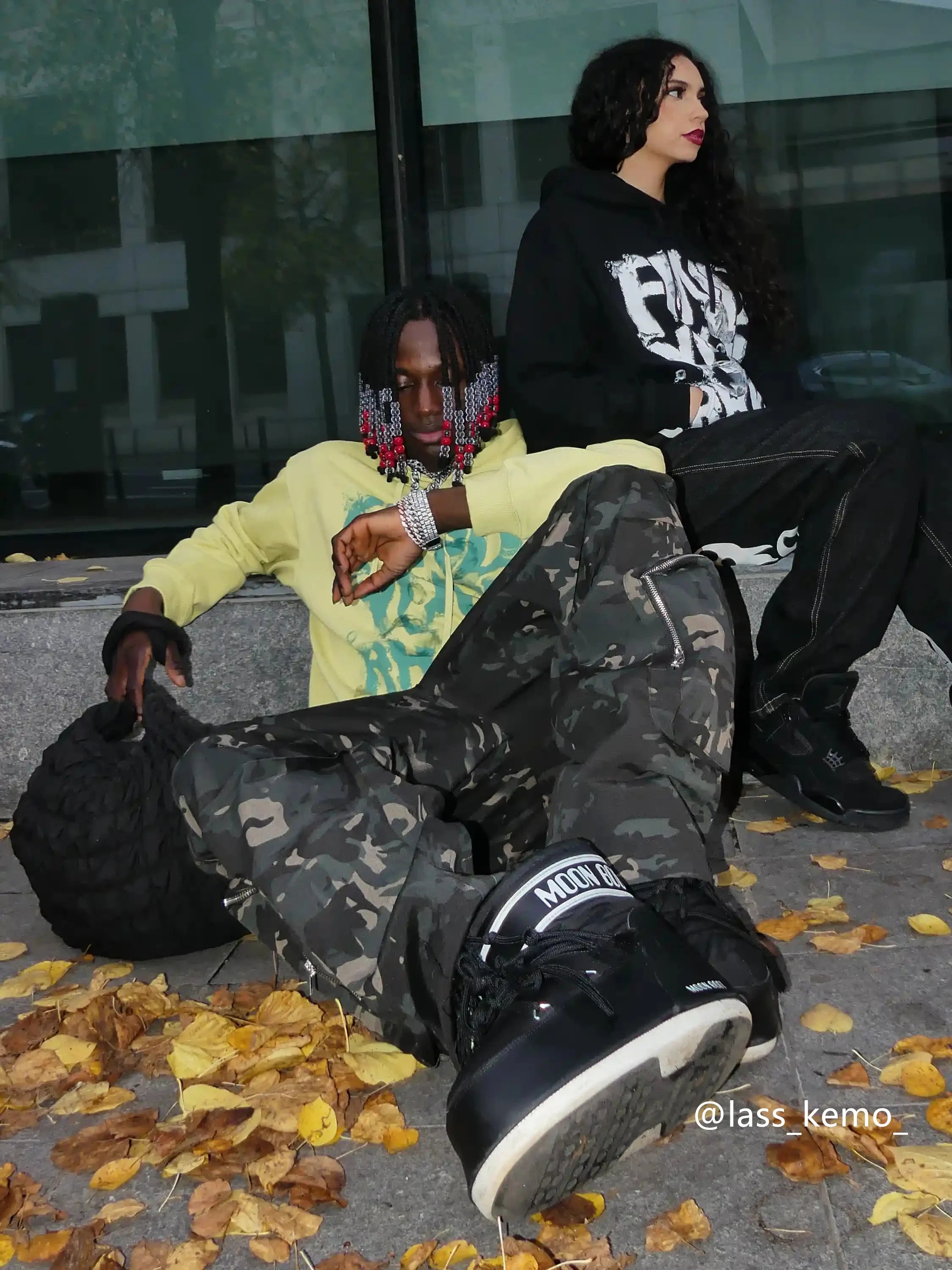 Disguisen Street Dark Camouflage Zipper Cargo Pants