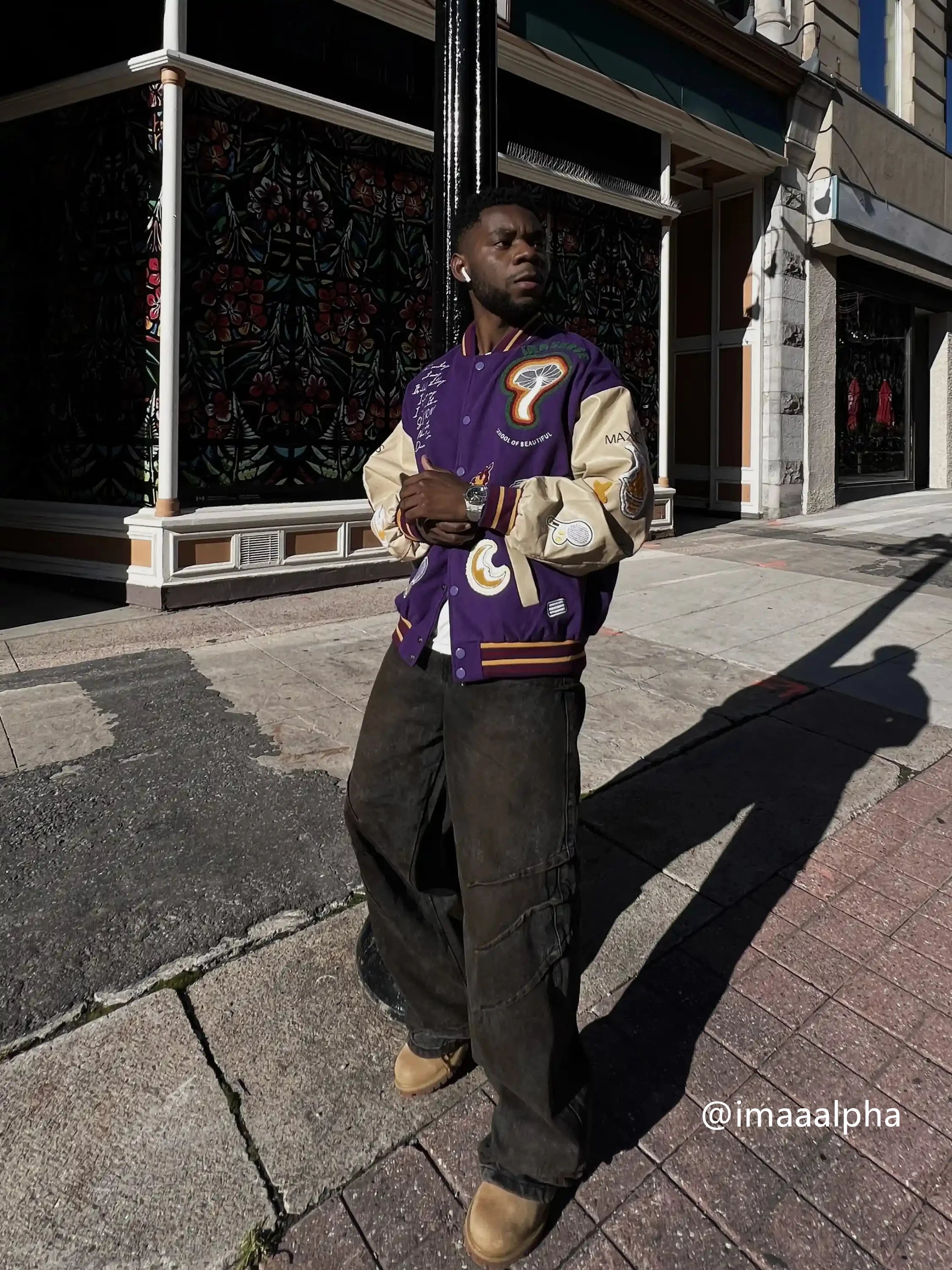 Disguisen American Street Retro Embroidered Baseball Jacket