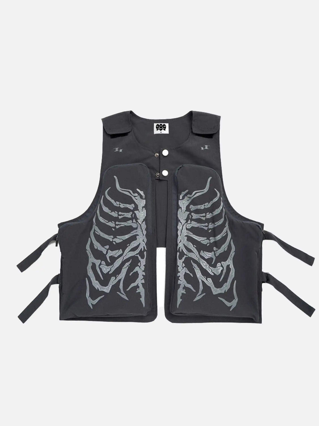 Disguisen American Street Brushed Pulp Printed Skull Vest-1255