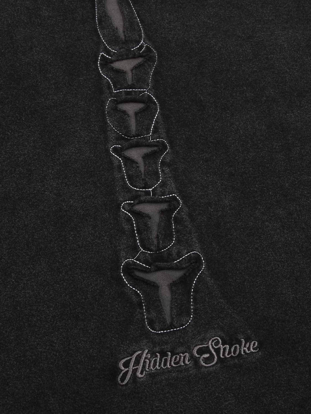 Disguisen American Street Dark Bones Washed Old Heavyweight Short-sleeved T-shirt