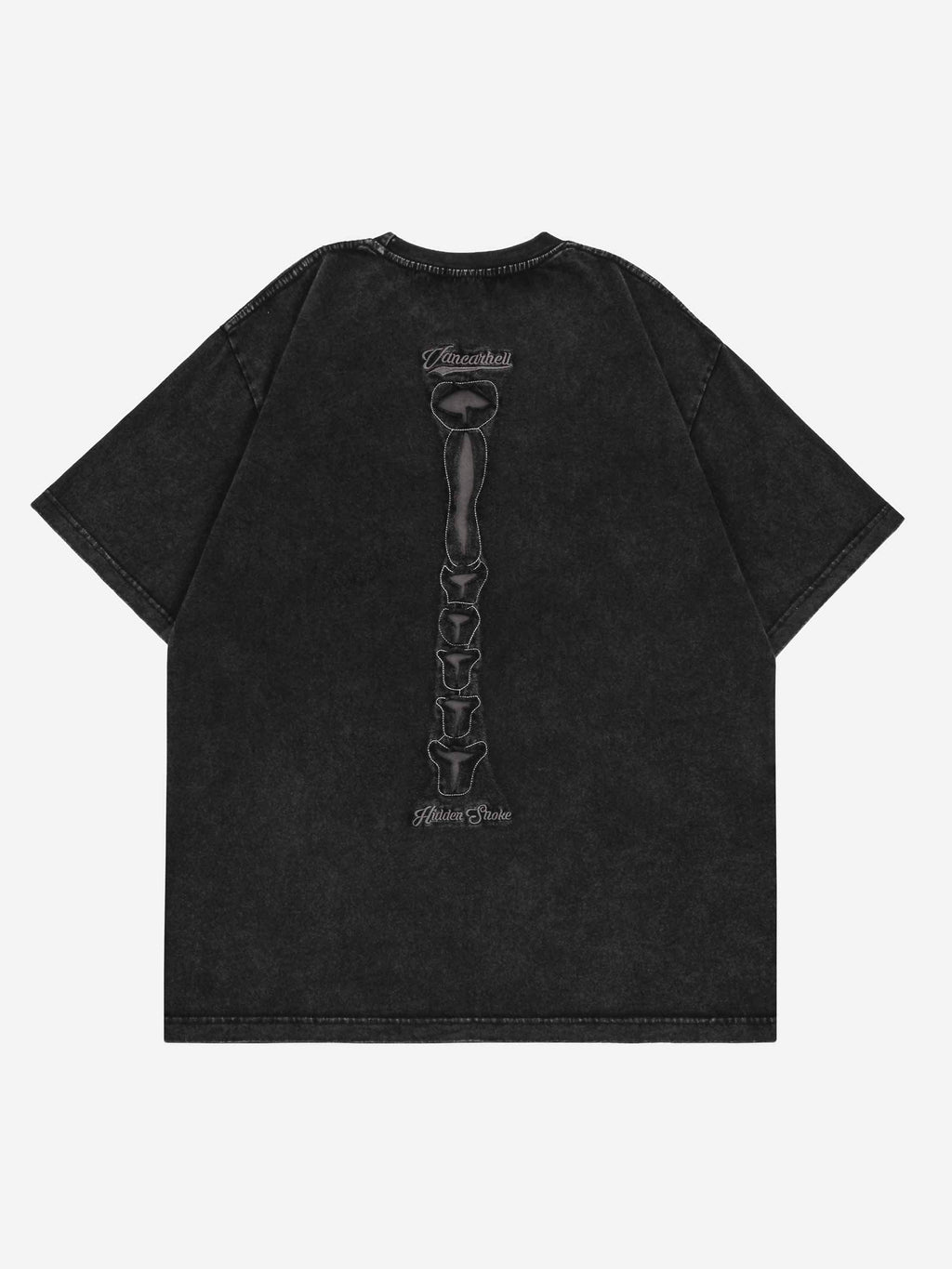 Disguisen American Street Dark Bones Washed Old Heavyweight Short-sleeved T-shirt