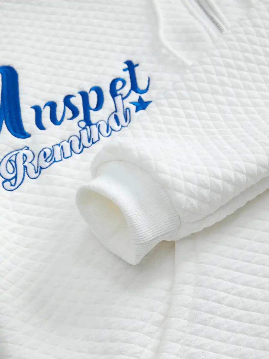 Disguisen Letter Embroidered Hoodie