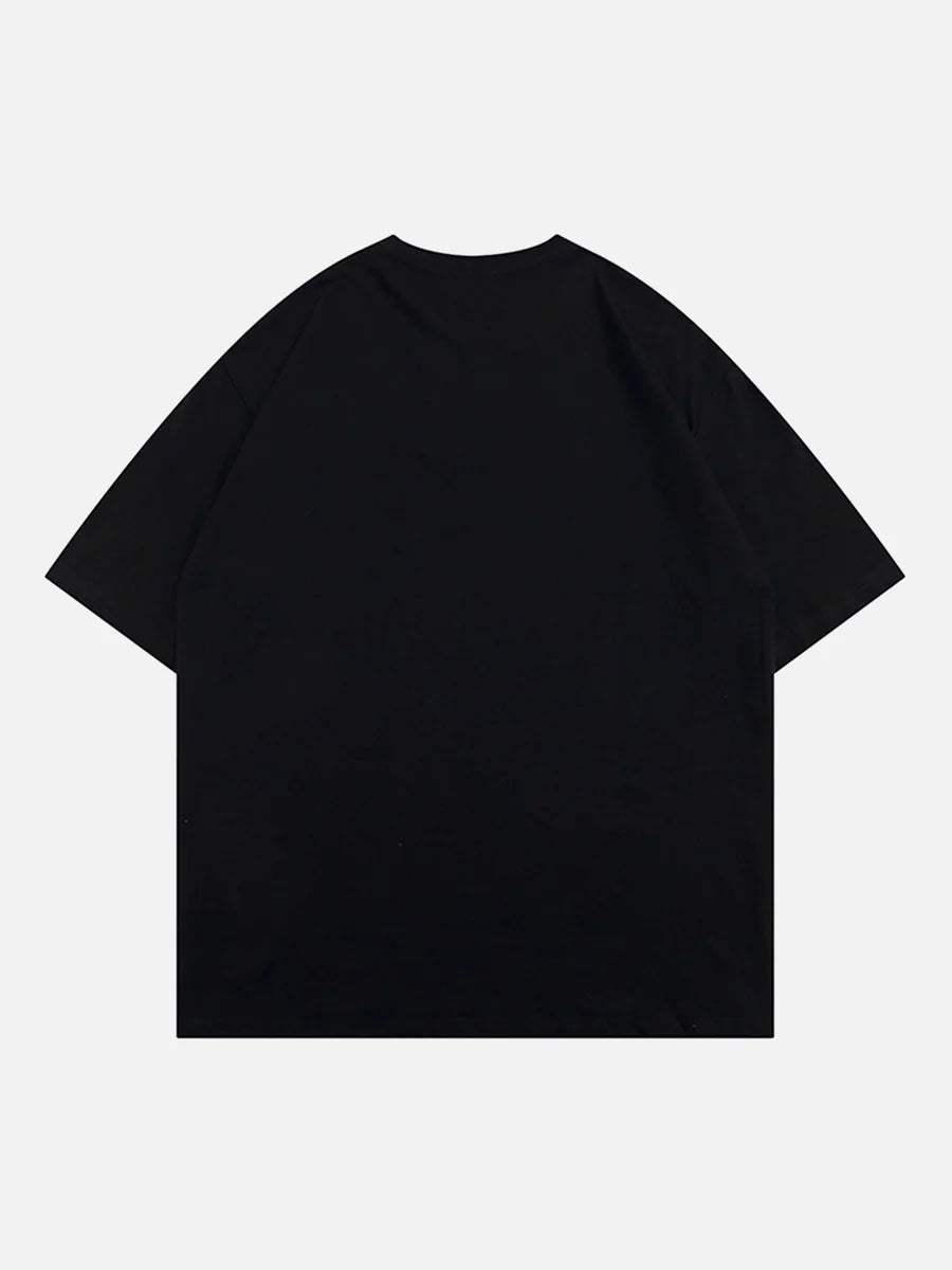 Disguisen Masked Gangster Portrait Printed T-Shirt