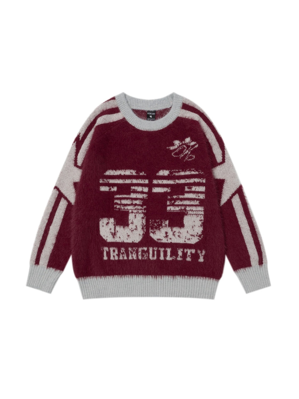 Vintage Letter Collision Color Sweater