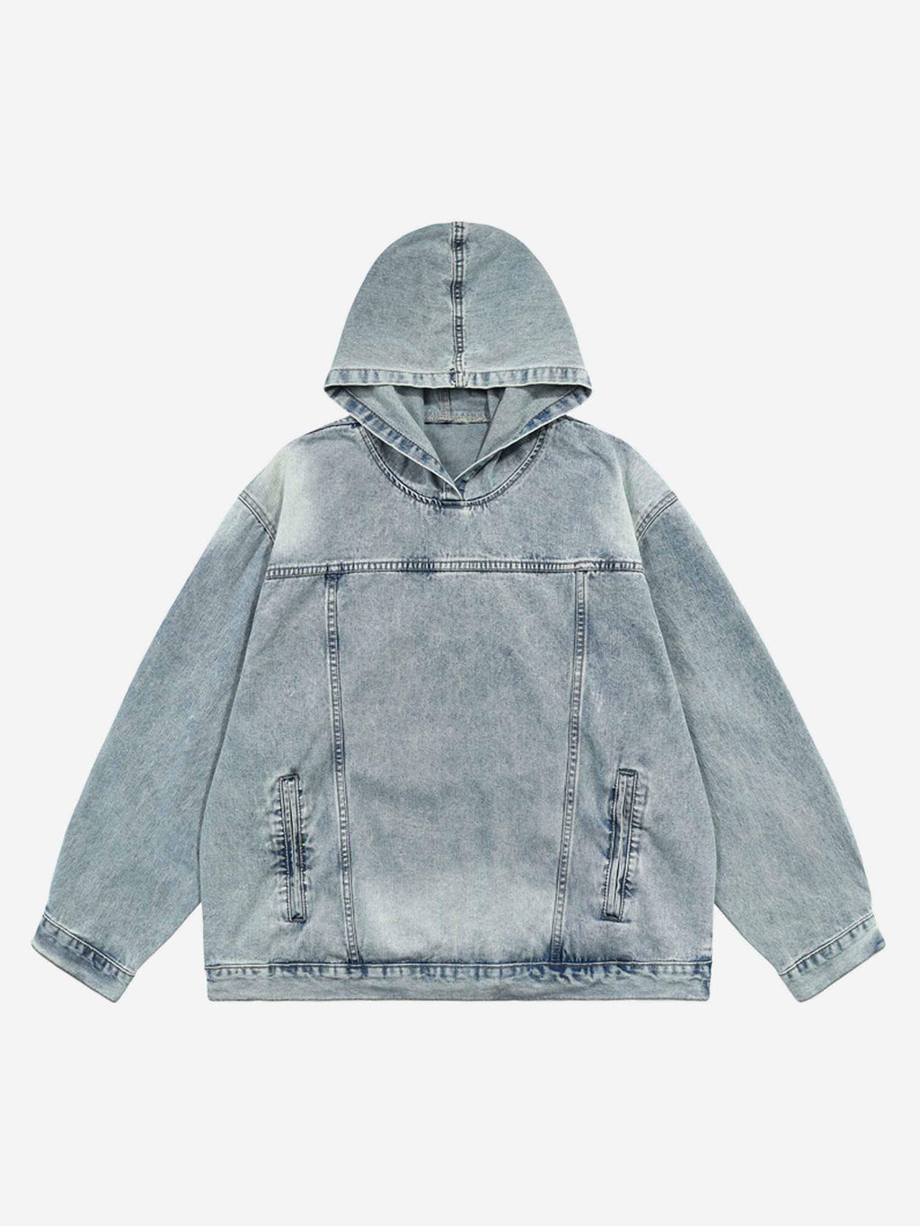 Disguisen High Street Washed And Worn Denim Hoodie
