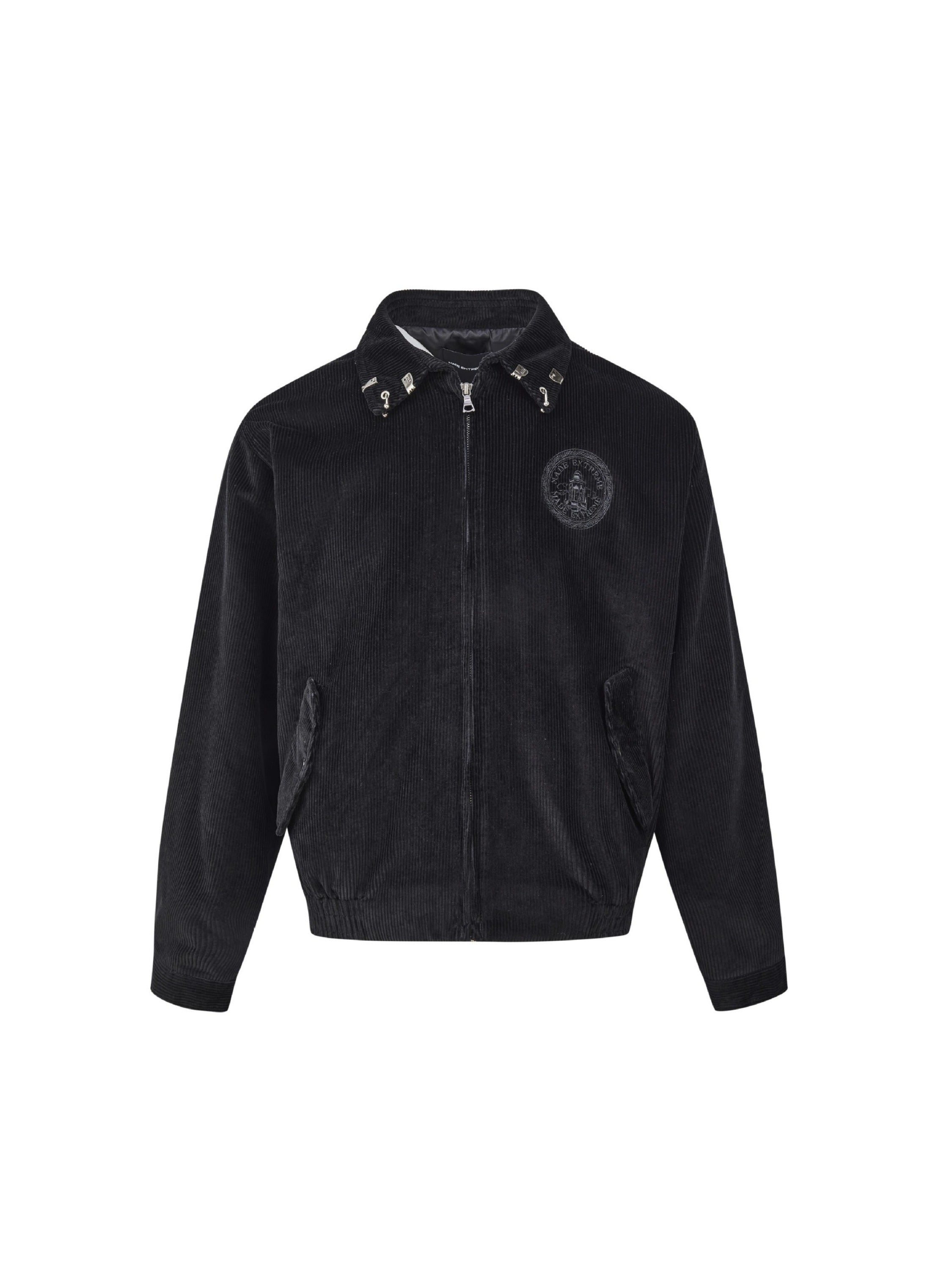 Vintage Badge Embroidery Corduroy Jacket