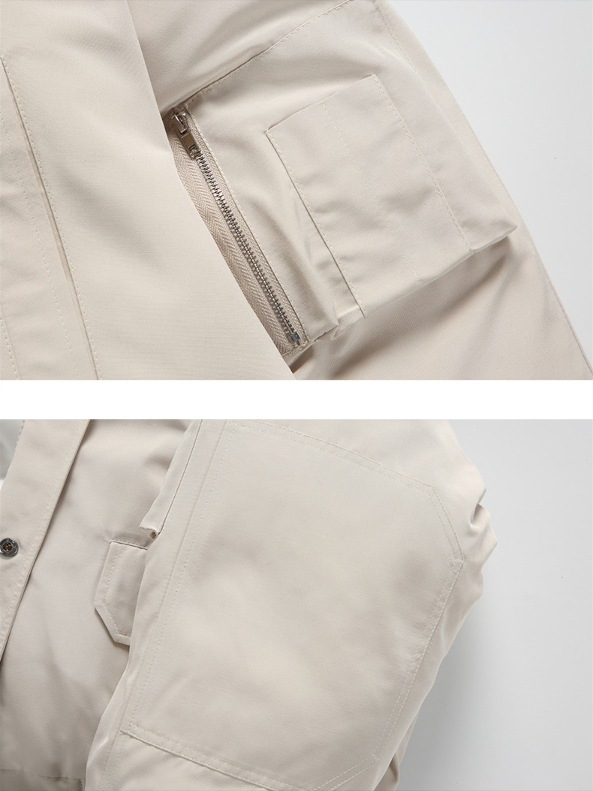 Retro Simple Fur Collar Parka Coat