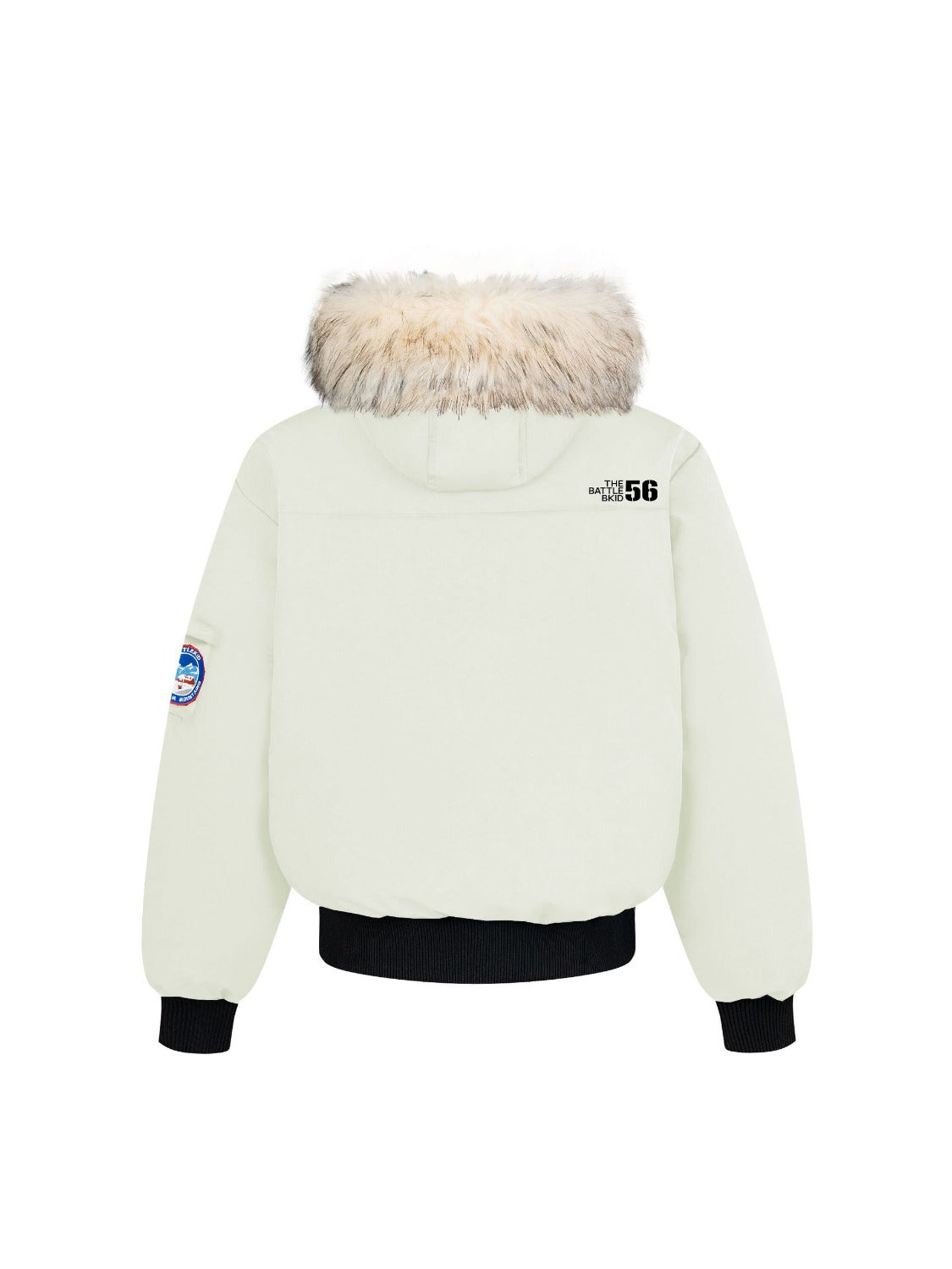 Academic Style Fur collar Bullhorn Buckle Jacket