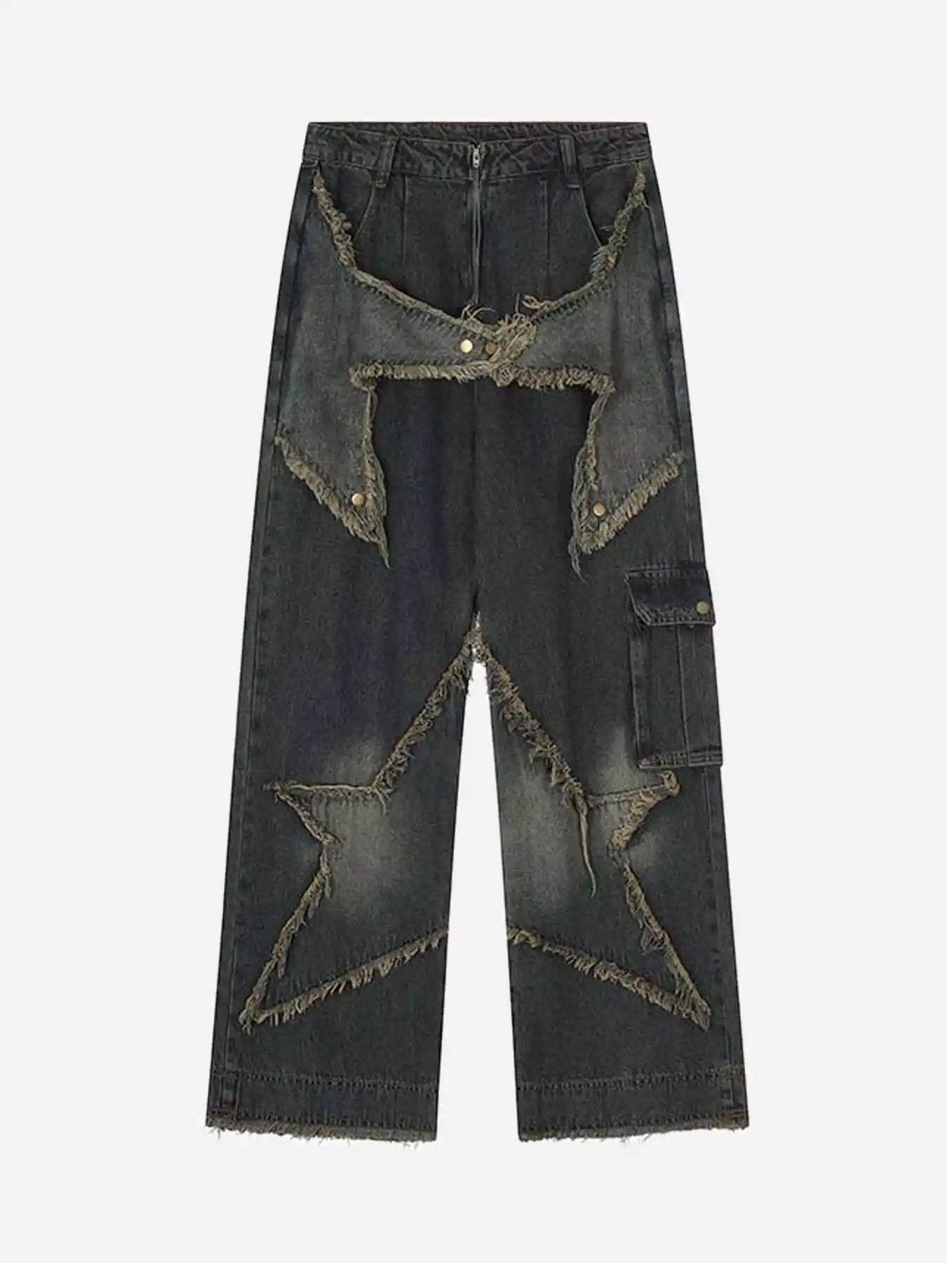 Disguisen Patch Embroidered Straight-leg Jeans