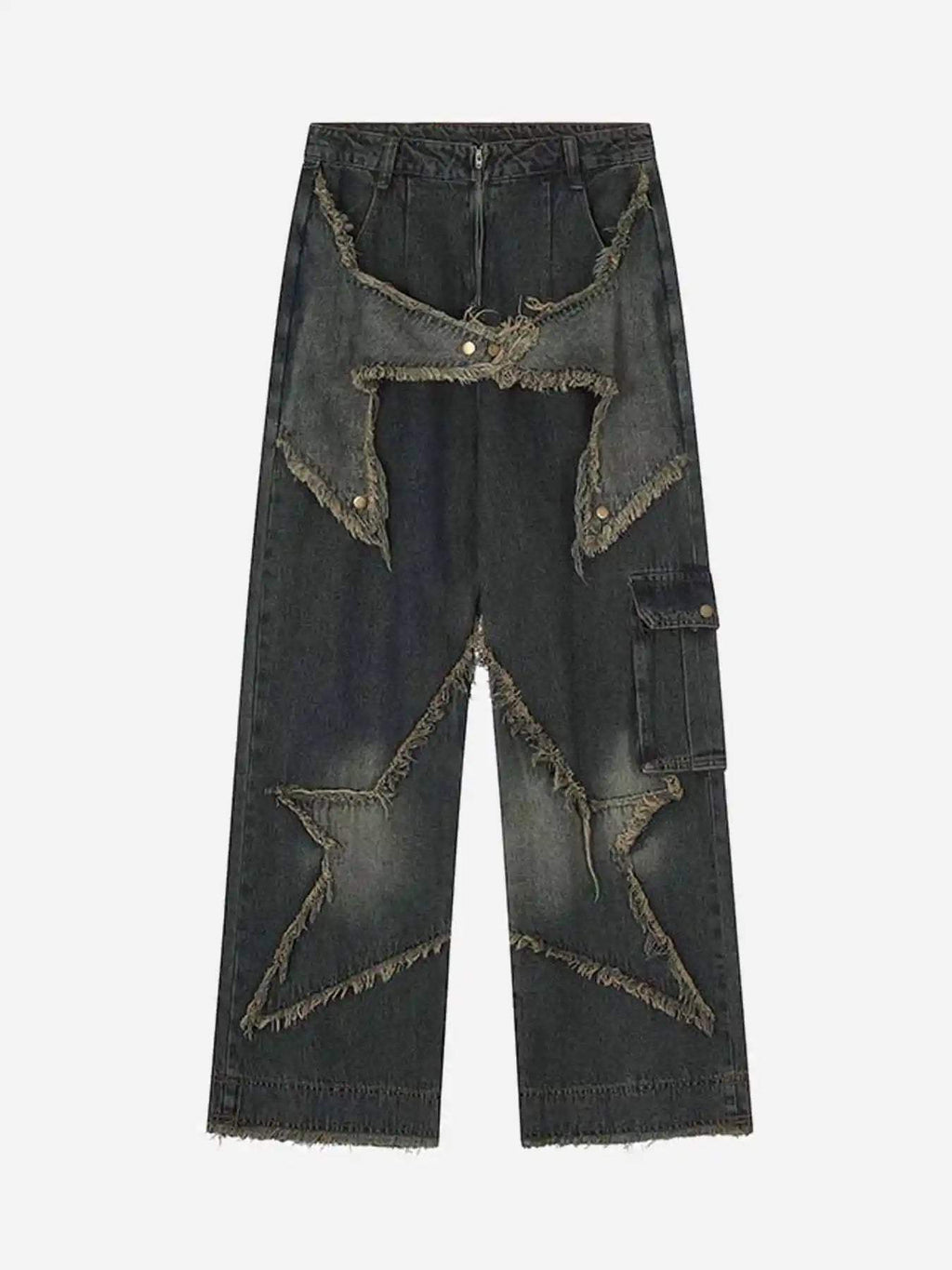 Disguisen Patch Embroidered Straight-leg Jeans